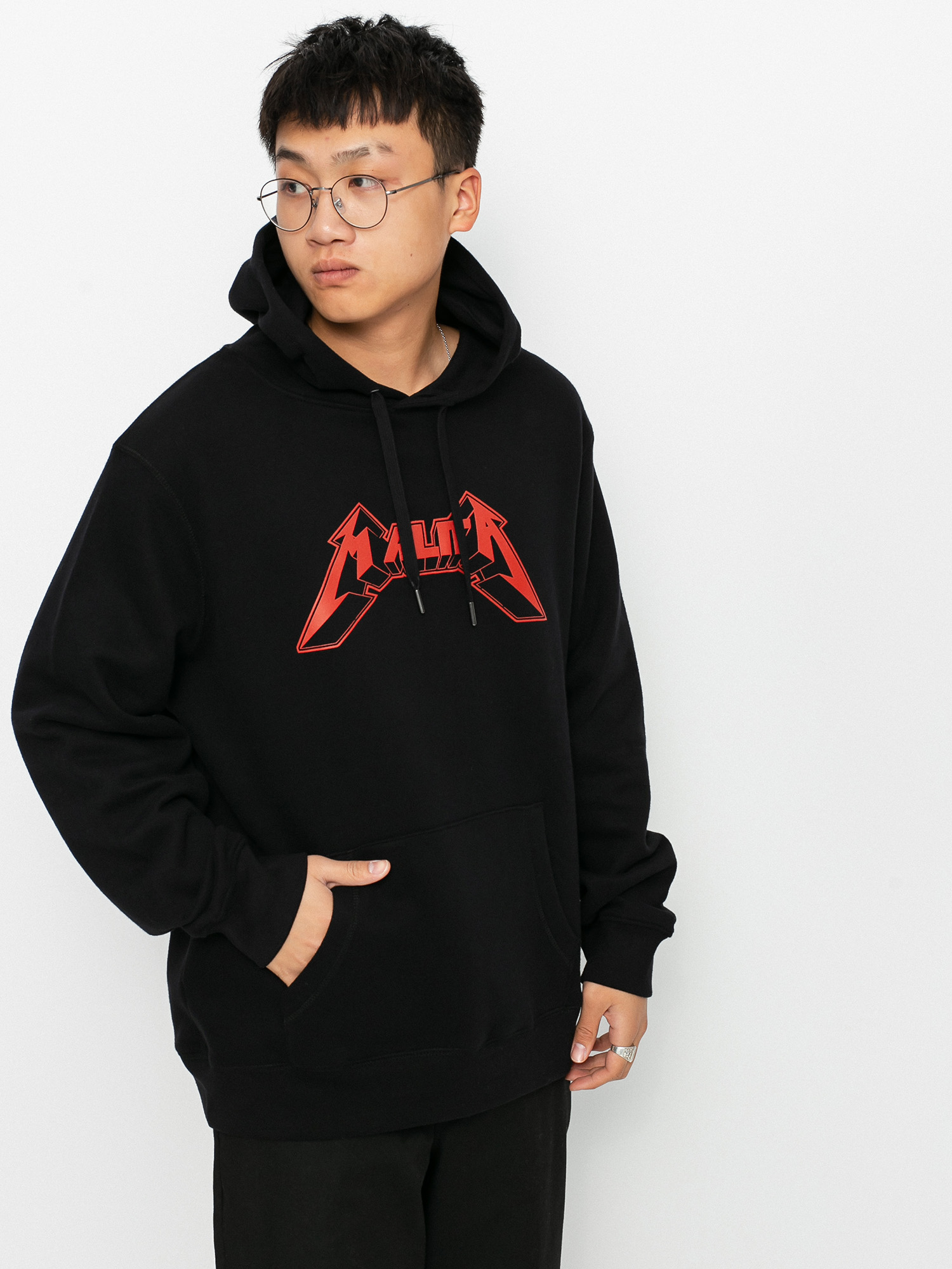 Mikina s kapucí Malita Metallica HD (black)