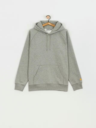 Mikina s kapucí Carhartt WIP Chase HD (grey heather/gold)