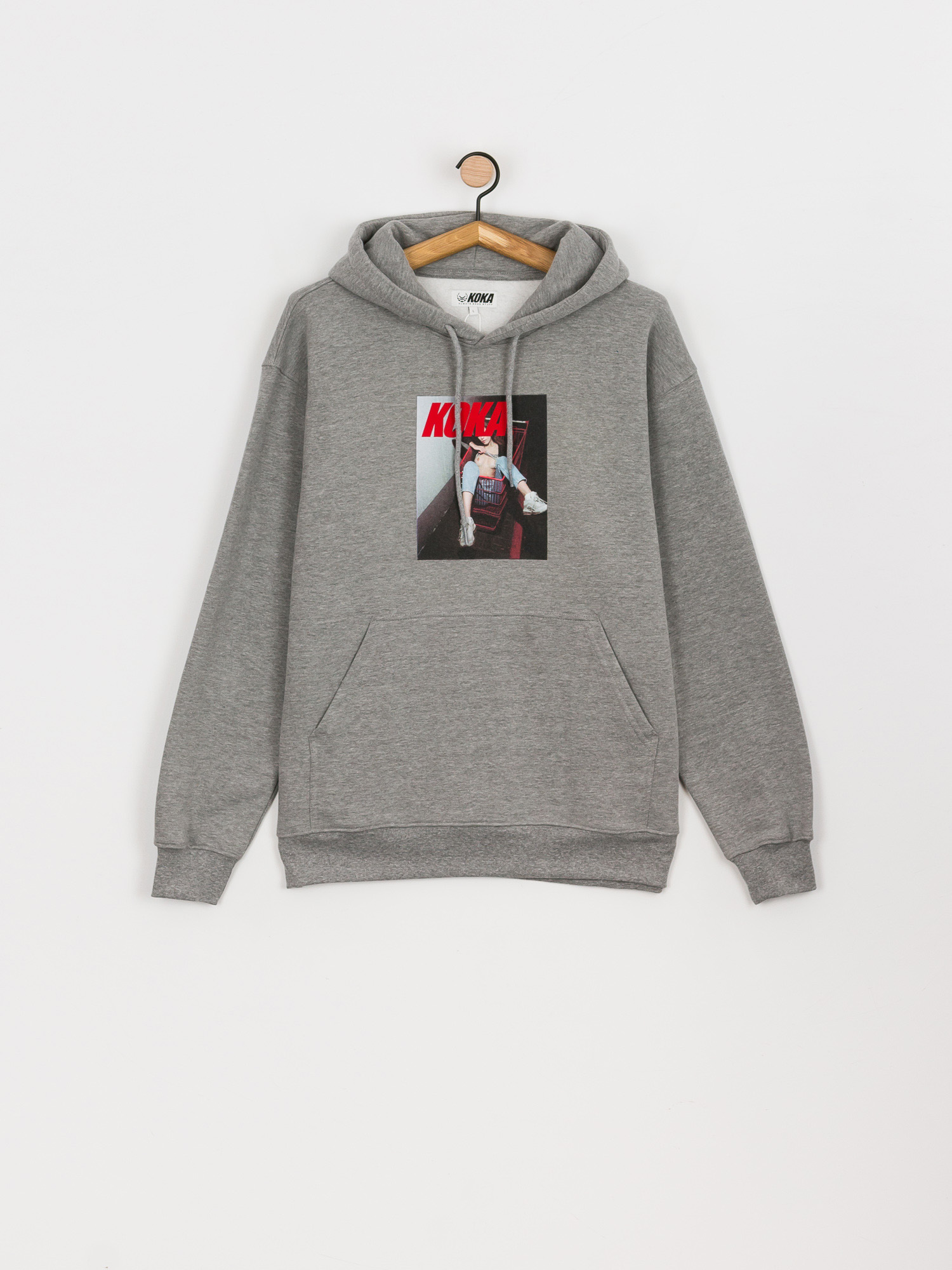 Mikina s kapucí Koka Shopping Mall HD (grey melange)