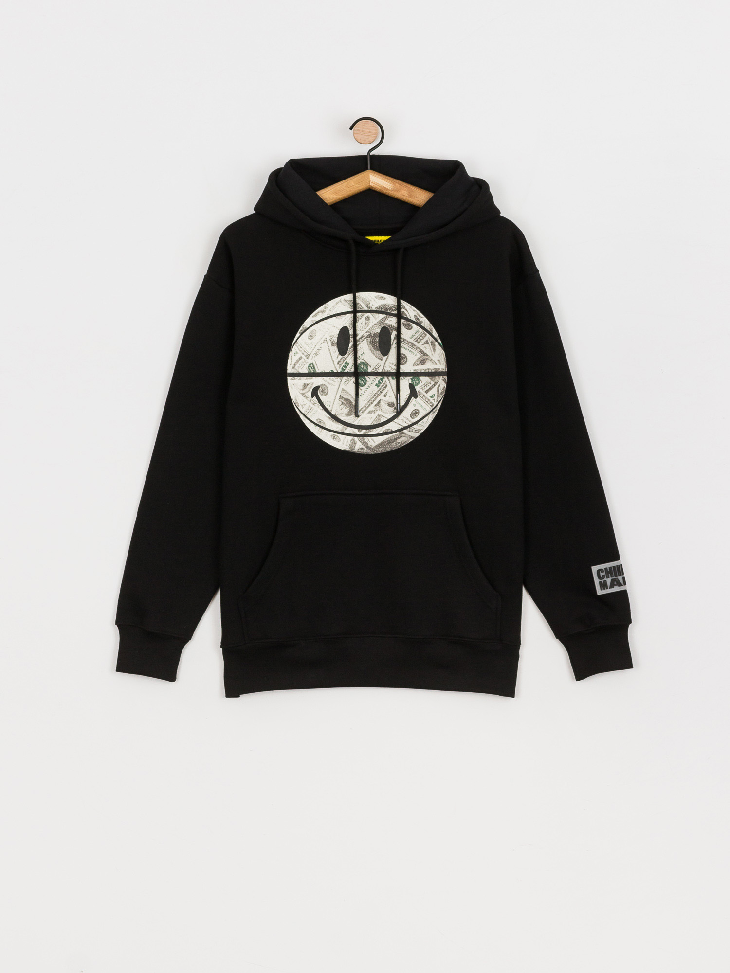 Mikina s kapucí Chinatown Market Smiley Money Ball HD (black)