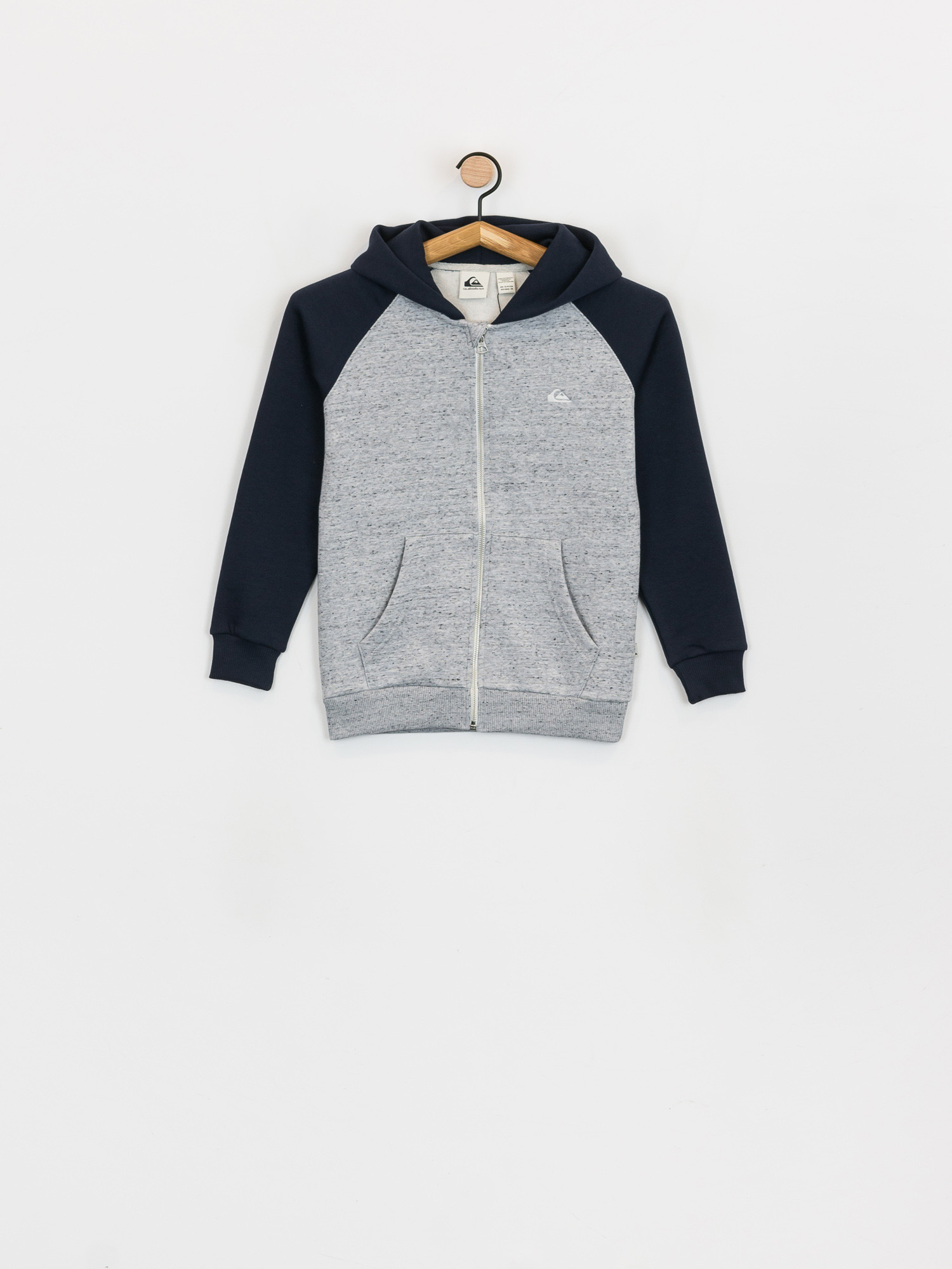Mikina s kapucí Quiksilver Easy Day ZHD JR (light grey heather)
