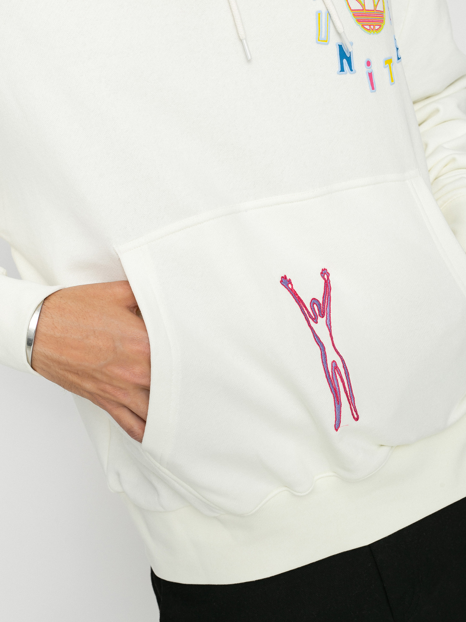 Mikina s kapucí adidas Originals Love Unites HD (owhite/multco)