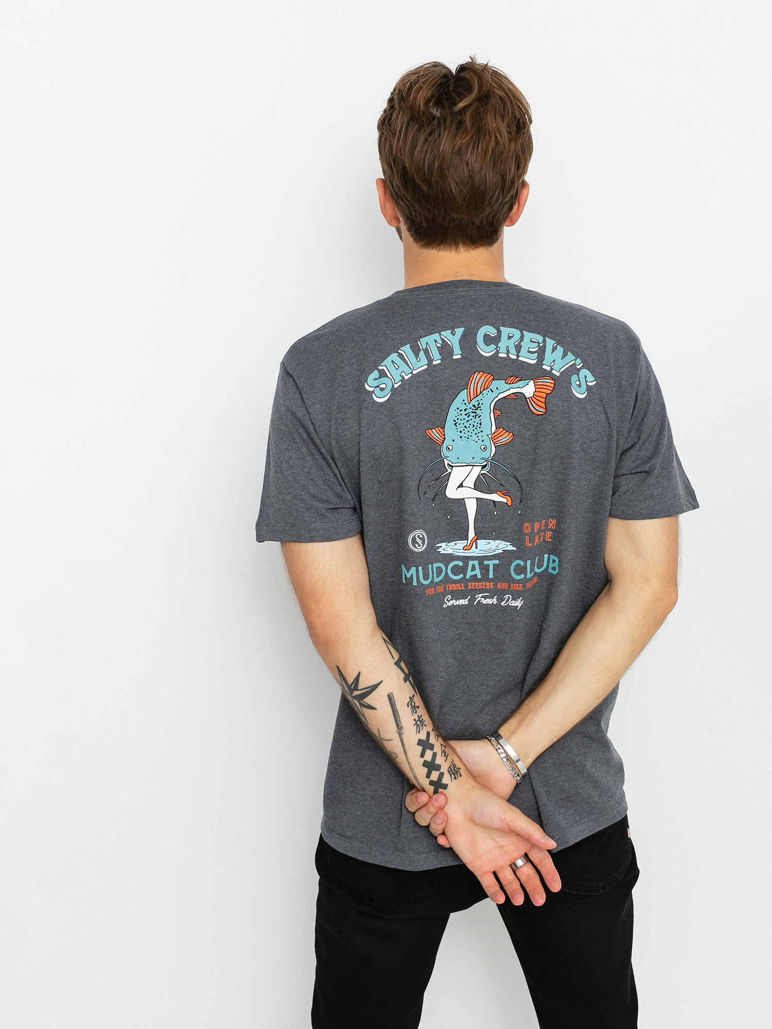 Tričko Salty Crew Mudcat Standard (grey heather)