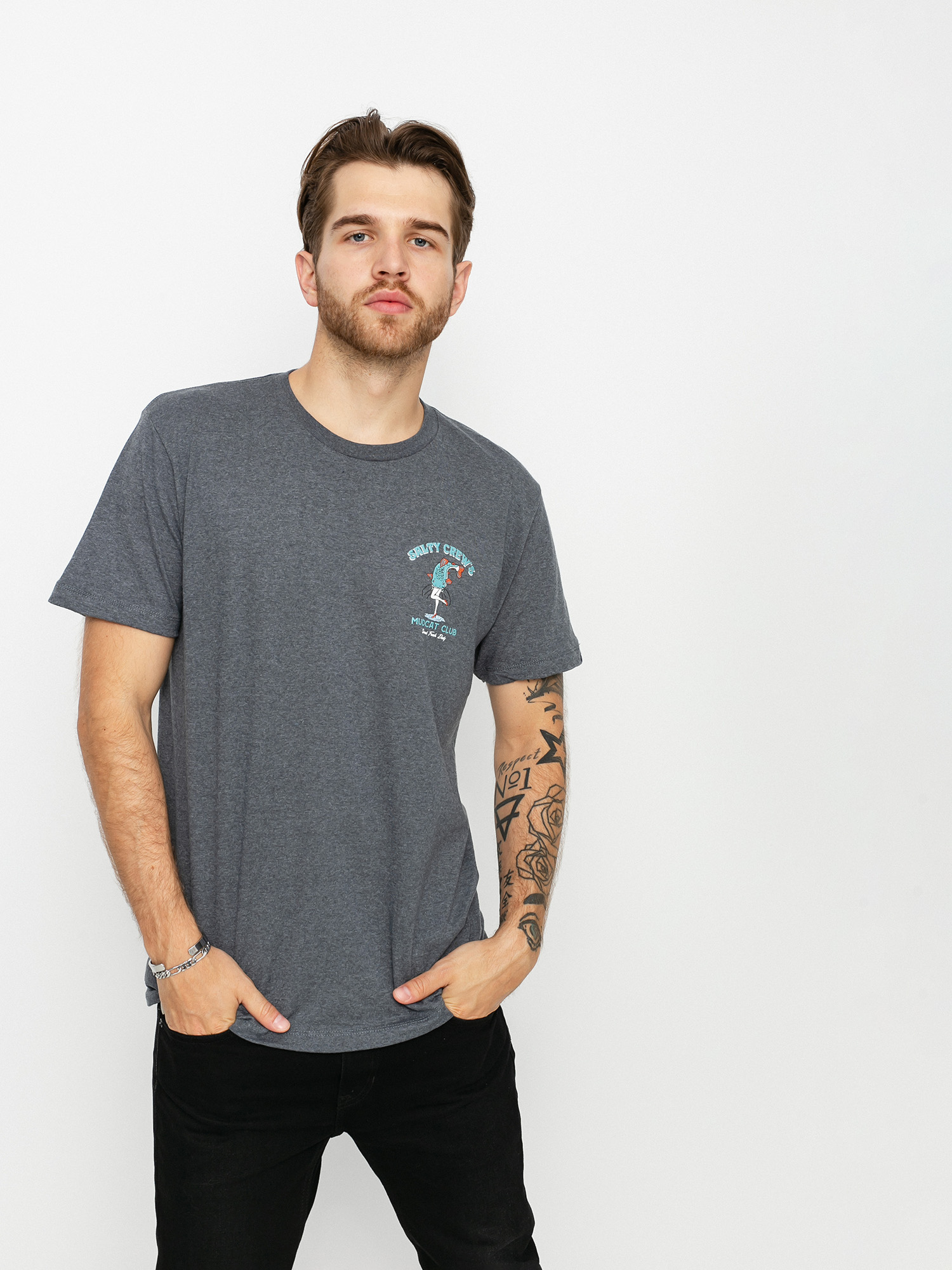 Tričko Salty Crew Mudcat Standard (grey heather)