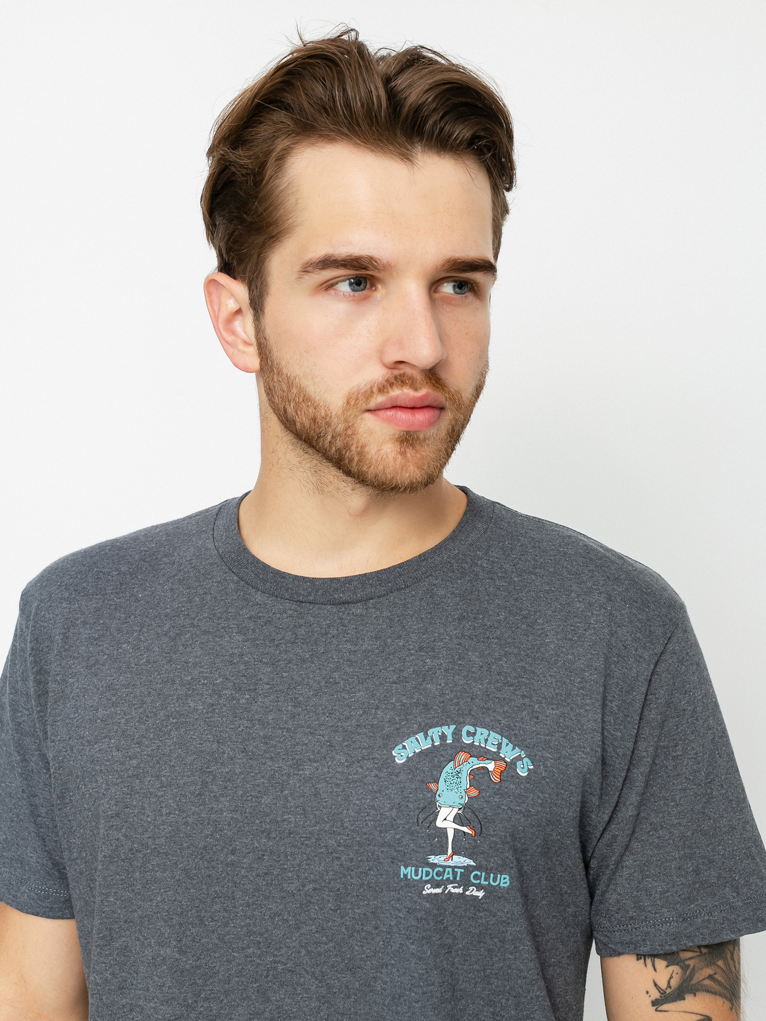 Tričko Salty Crew Mudcat Standard (grey heather)