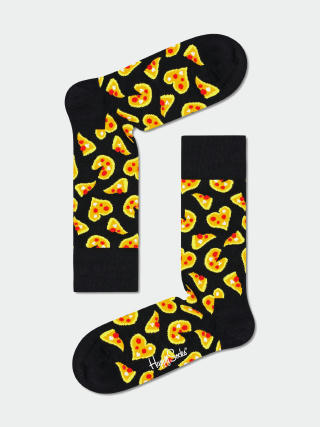 Ponožky Happy Socks Pizza Love (black/yellow)