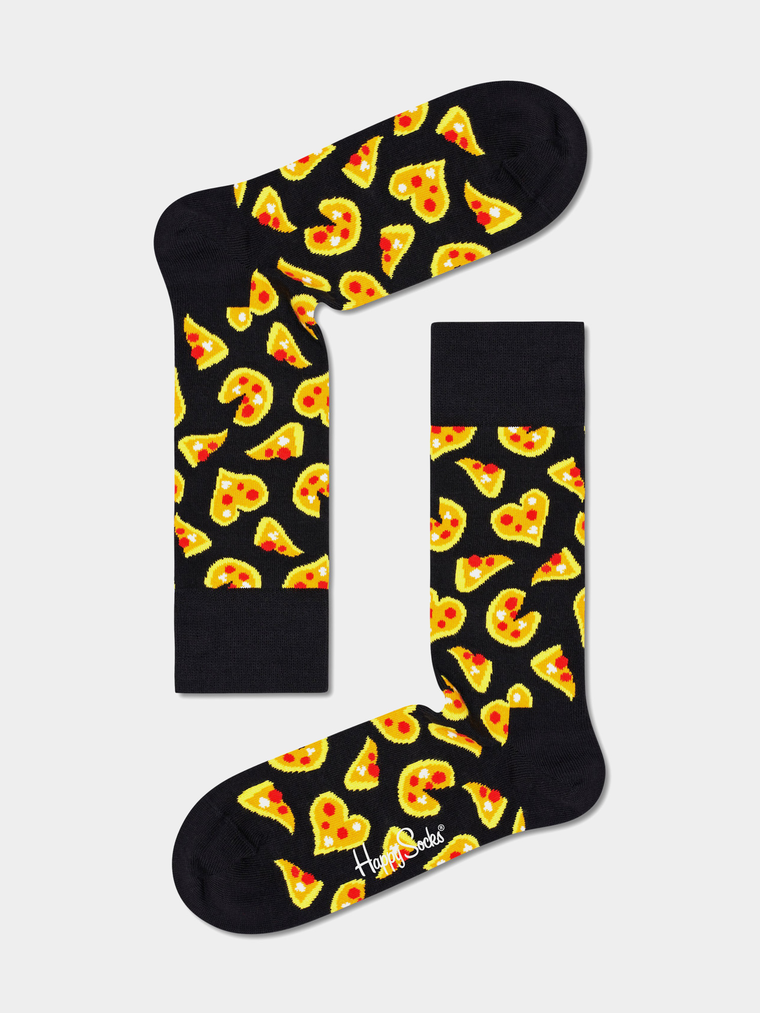 Ponožky Happy Socks Pizza Love (black/yellow)