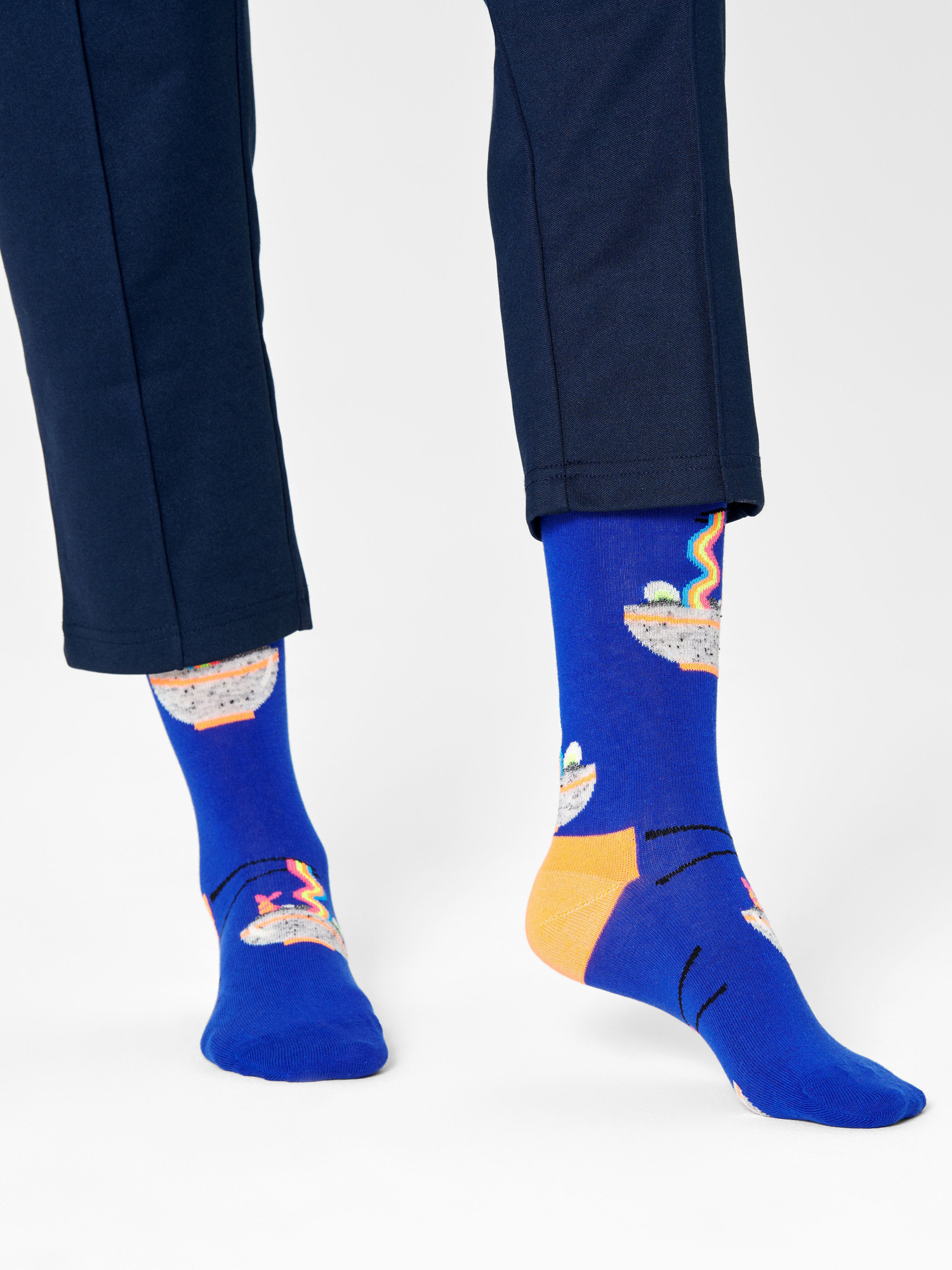 Ponožky Happy Socks Rainbow Ramen (purple/yellow)