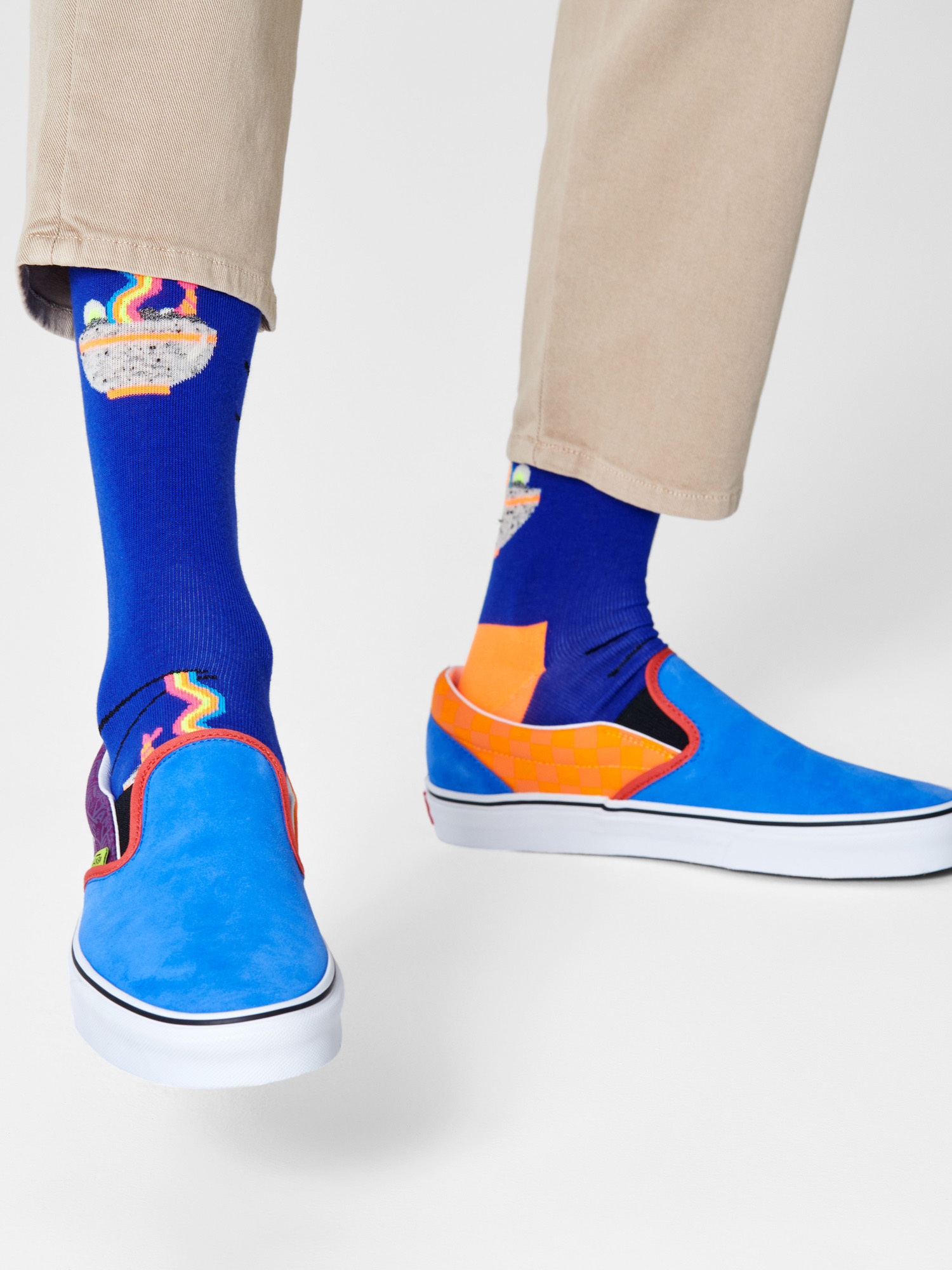 Ponožky Happy Socks Rainbow Ramen (purple/yellow)