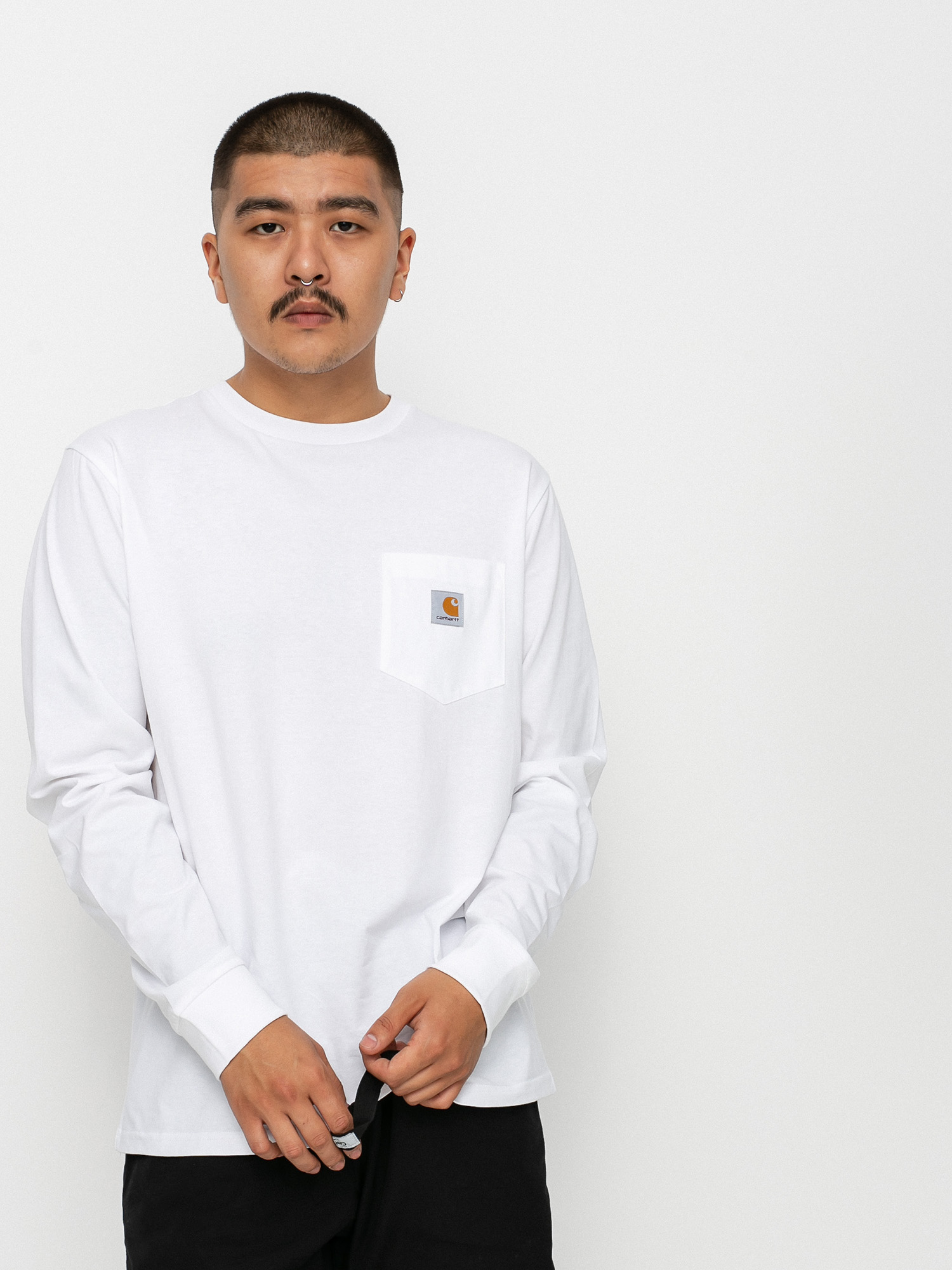 Triko Carhartt WIP Pocket (white)