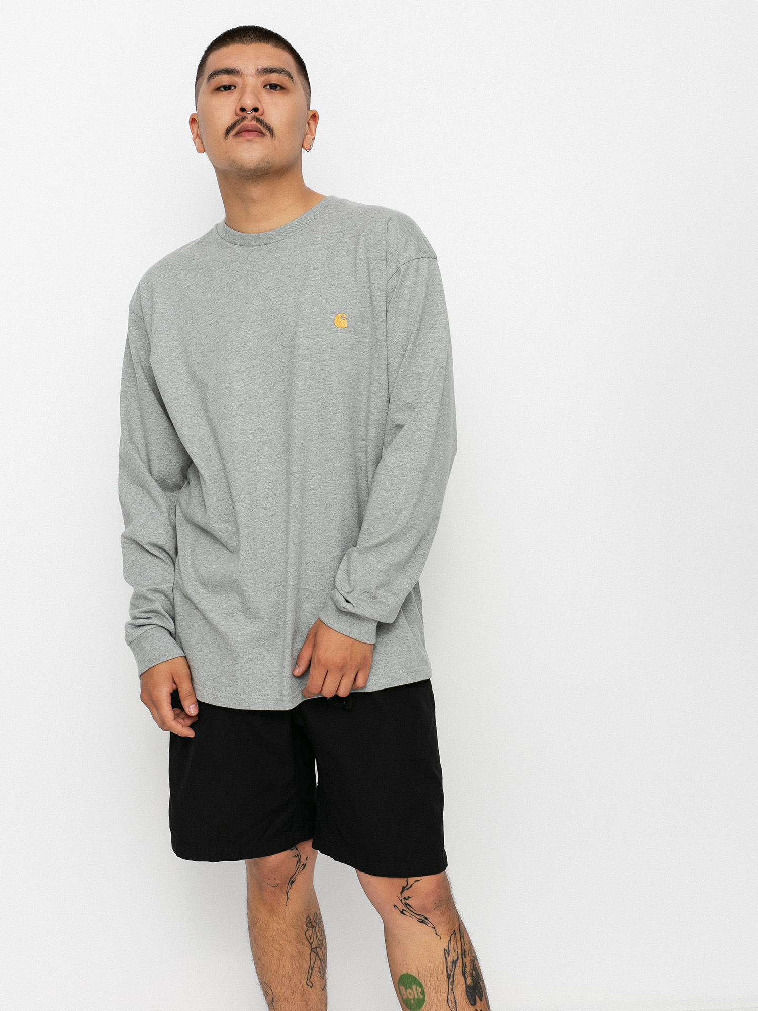 Triko Carhartt WIP Chase (grey heather/gold)