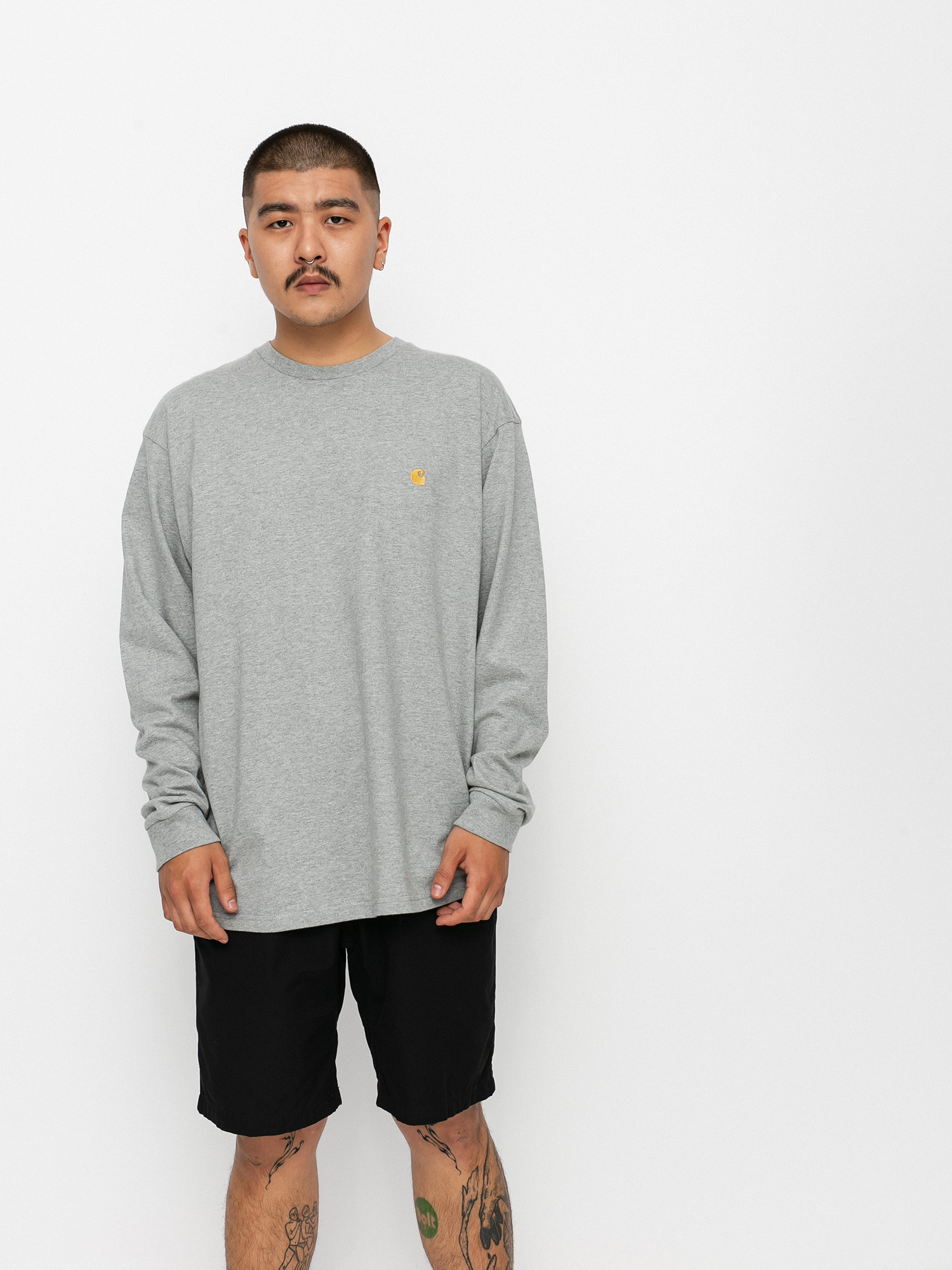 Triko Carhartt WIP Chase (grey heather/gold)