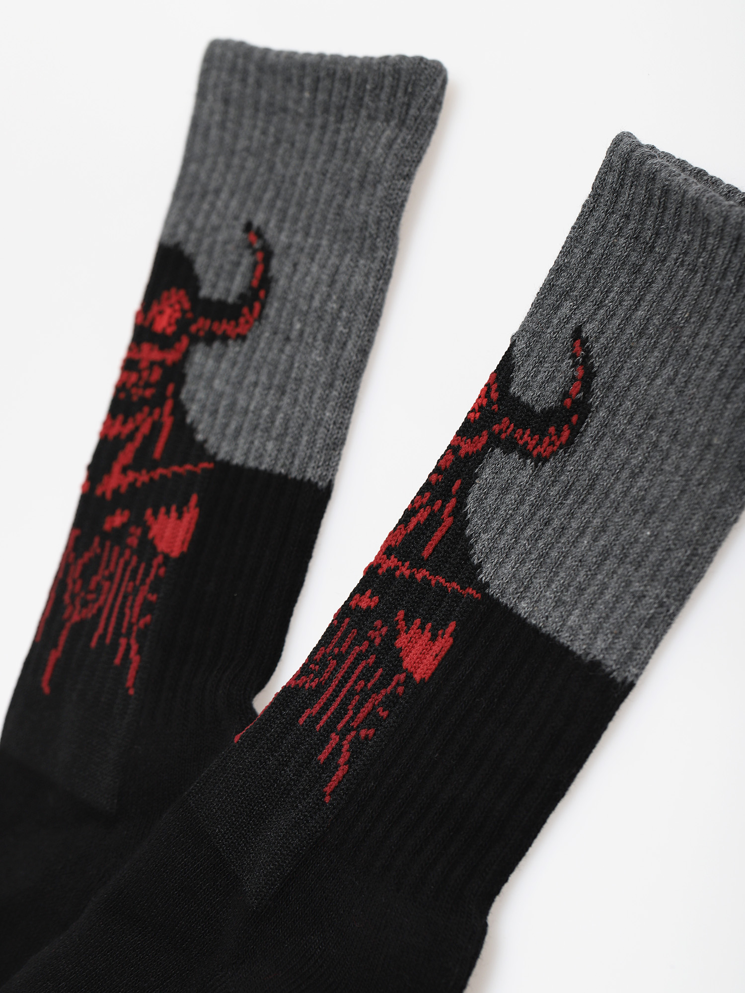 Ponožky Toy Machine Hell Monster Crew (grey/black)