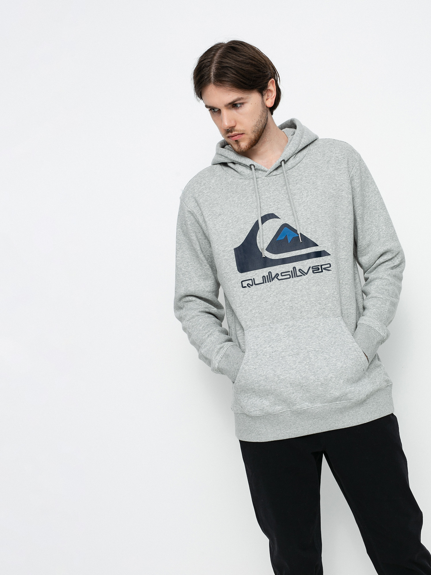 Mikina s kapucí Quiksilver Big Logo HD (athletic heather)