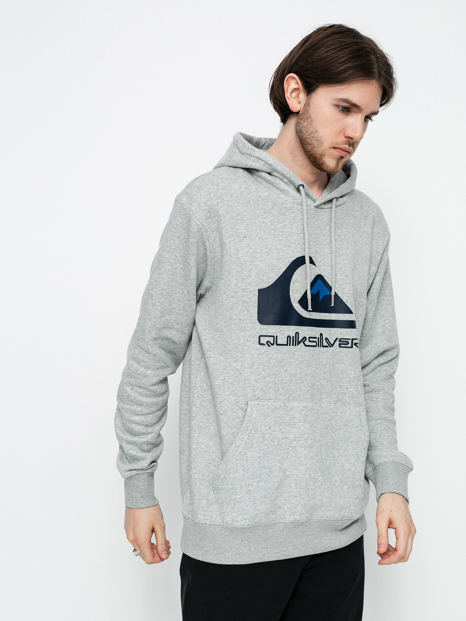 Mikina s kapucí Quiksilver Big Logo HD (athletic heather)