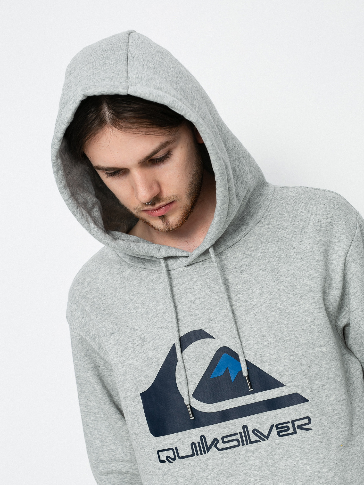Mikina s kapucí Quiksilver Big Logo HD (athletic heather)