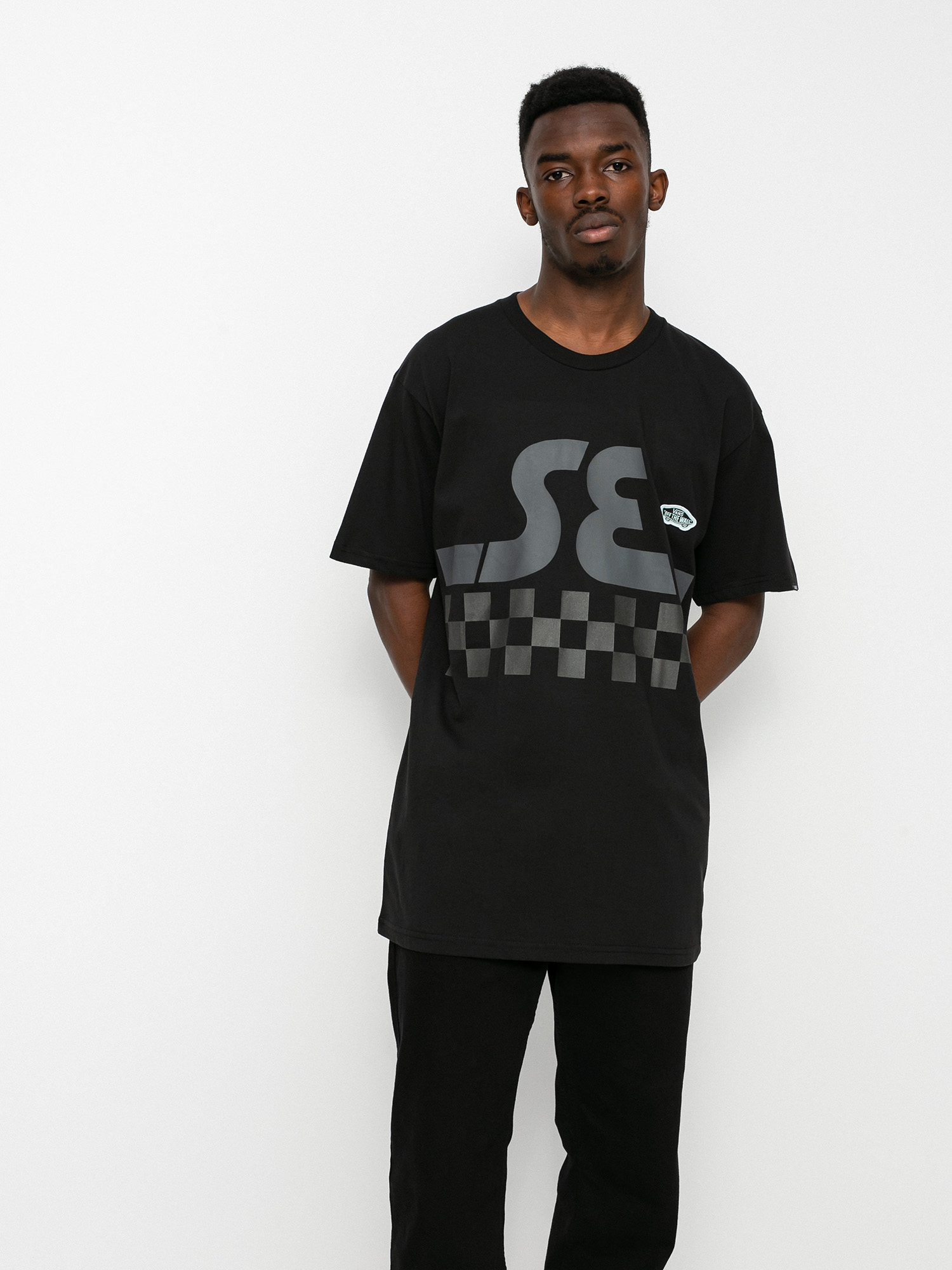 Tričko Vans X Se Bikes Checker (se bikes/black)