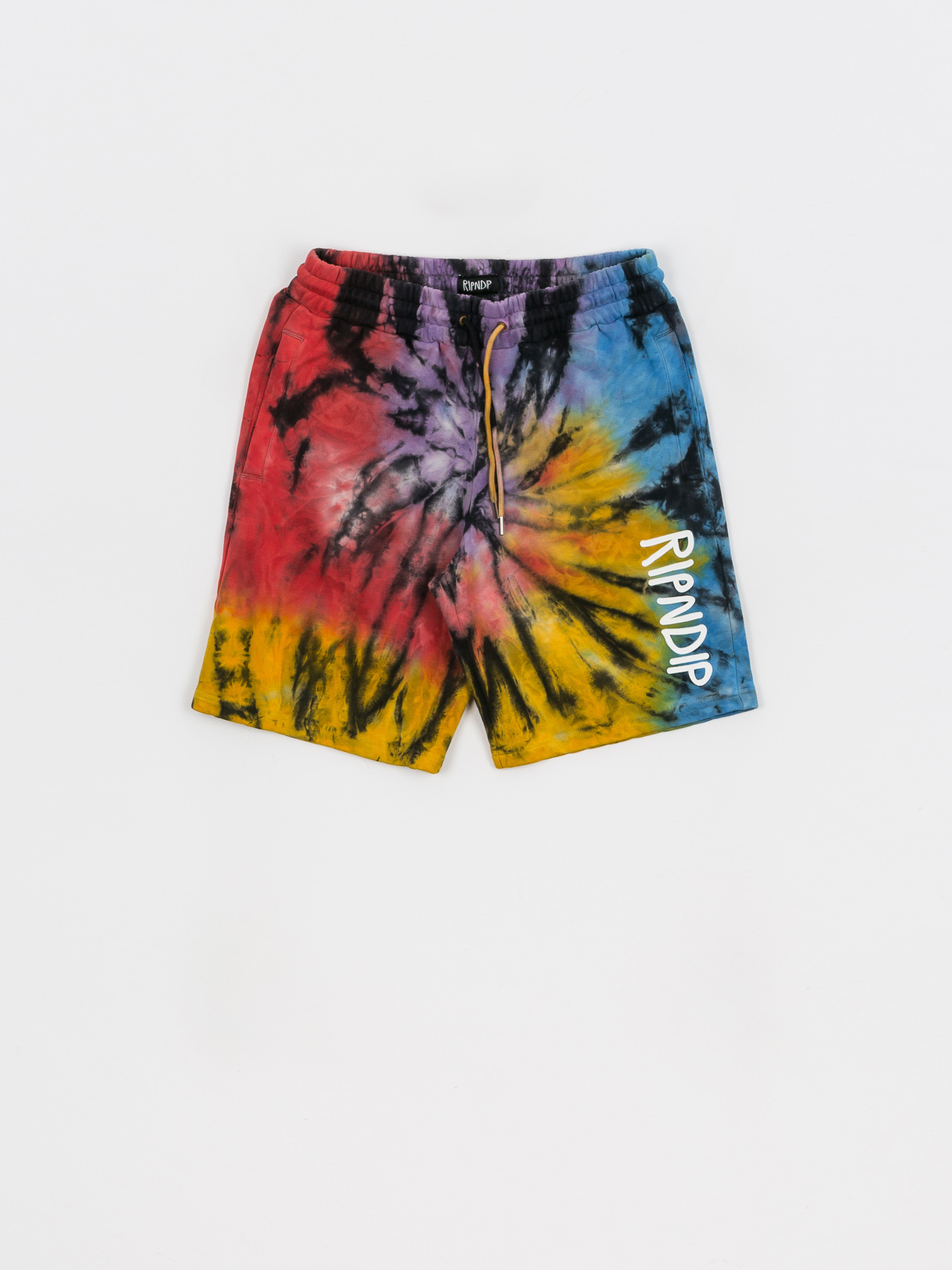 Kraťasy RipNDip Rubber Logo (sunburst spiral tie dye)