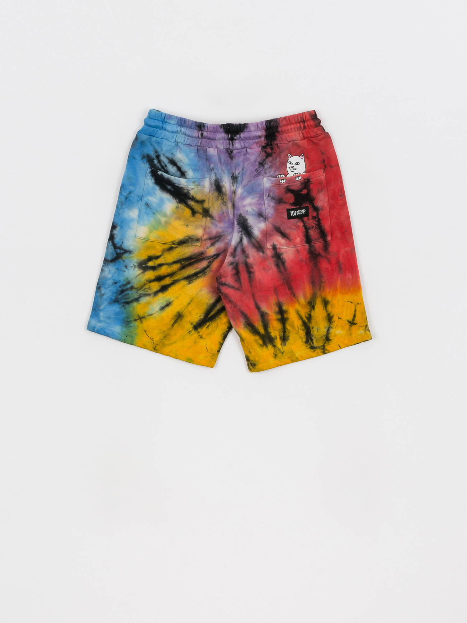 Kraťasy RipNDip Rubber Logo (sunburst spiral tie dye)