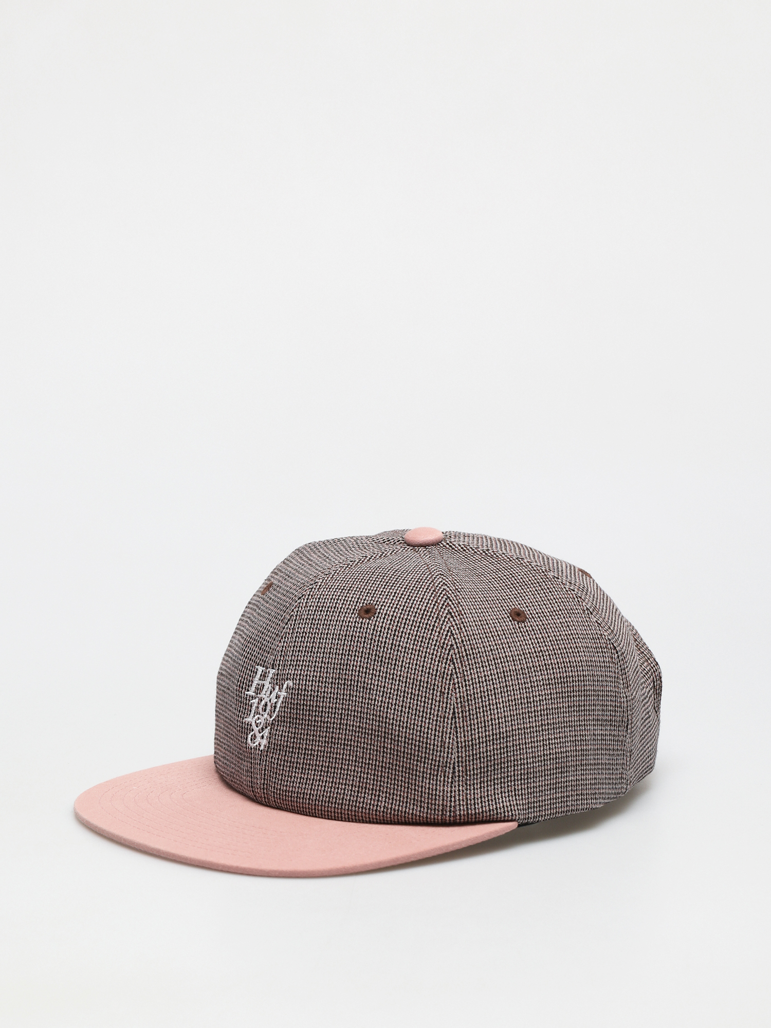 Kšiltovka  HUF Micro Houndstooth 6 Panel (dusty rose)