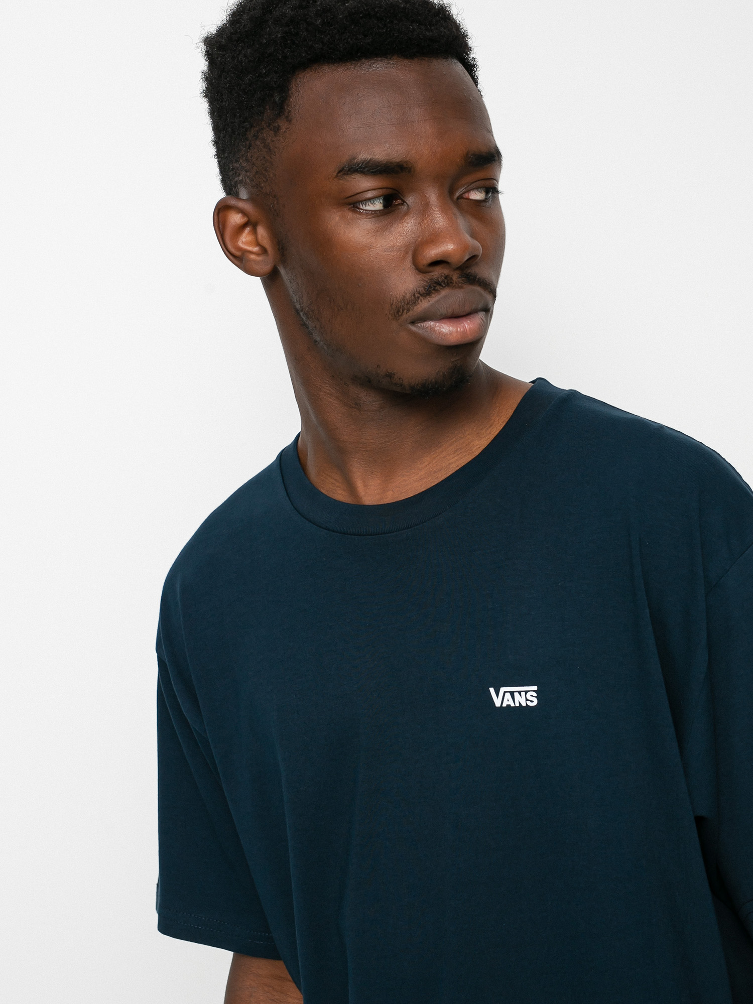 Tričko Vans Left Chest Logo (navy/white)
