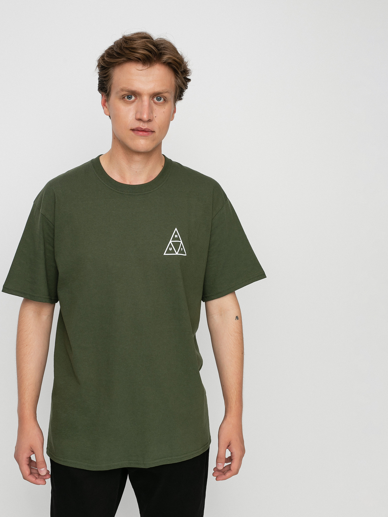 Tričko HUF Essentials TT (olive)
