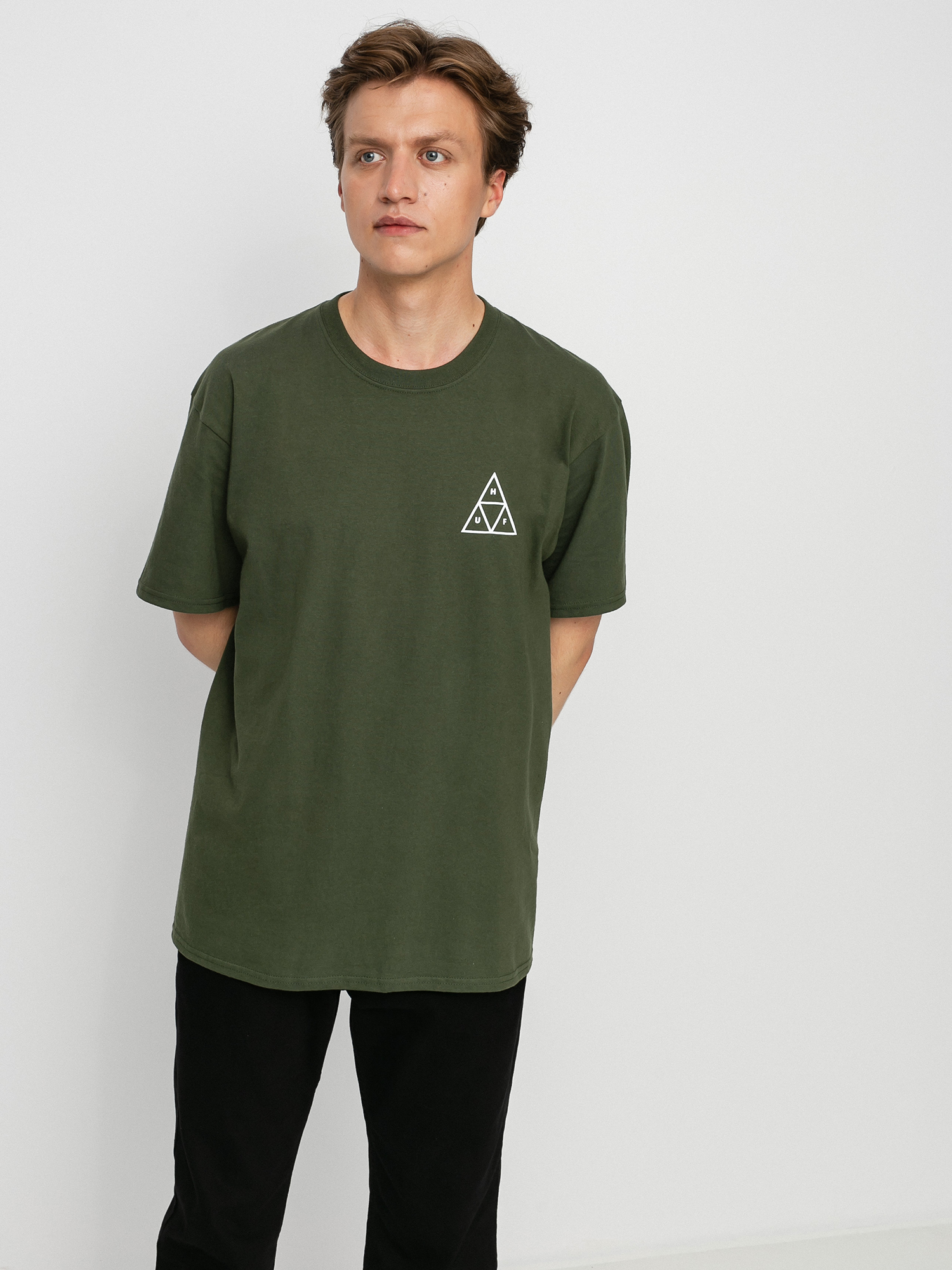 Tričko HUF Essentials TT (olive)