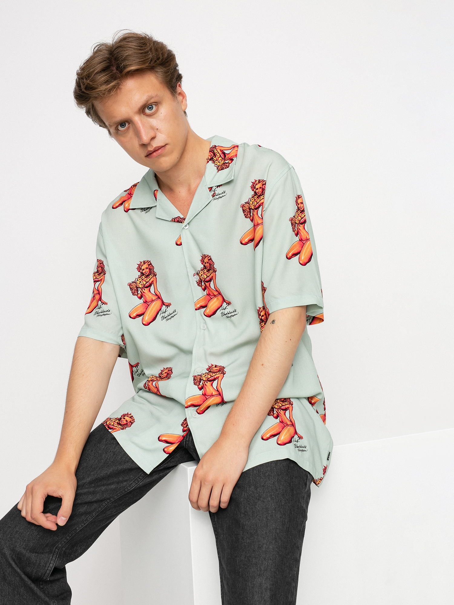 Košile HUF Rockin Jelly Bean (mint)