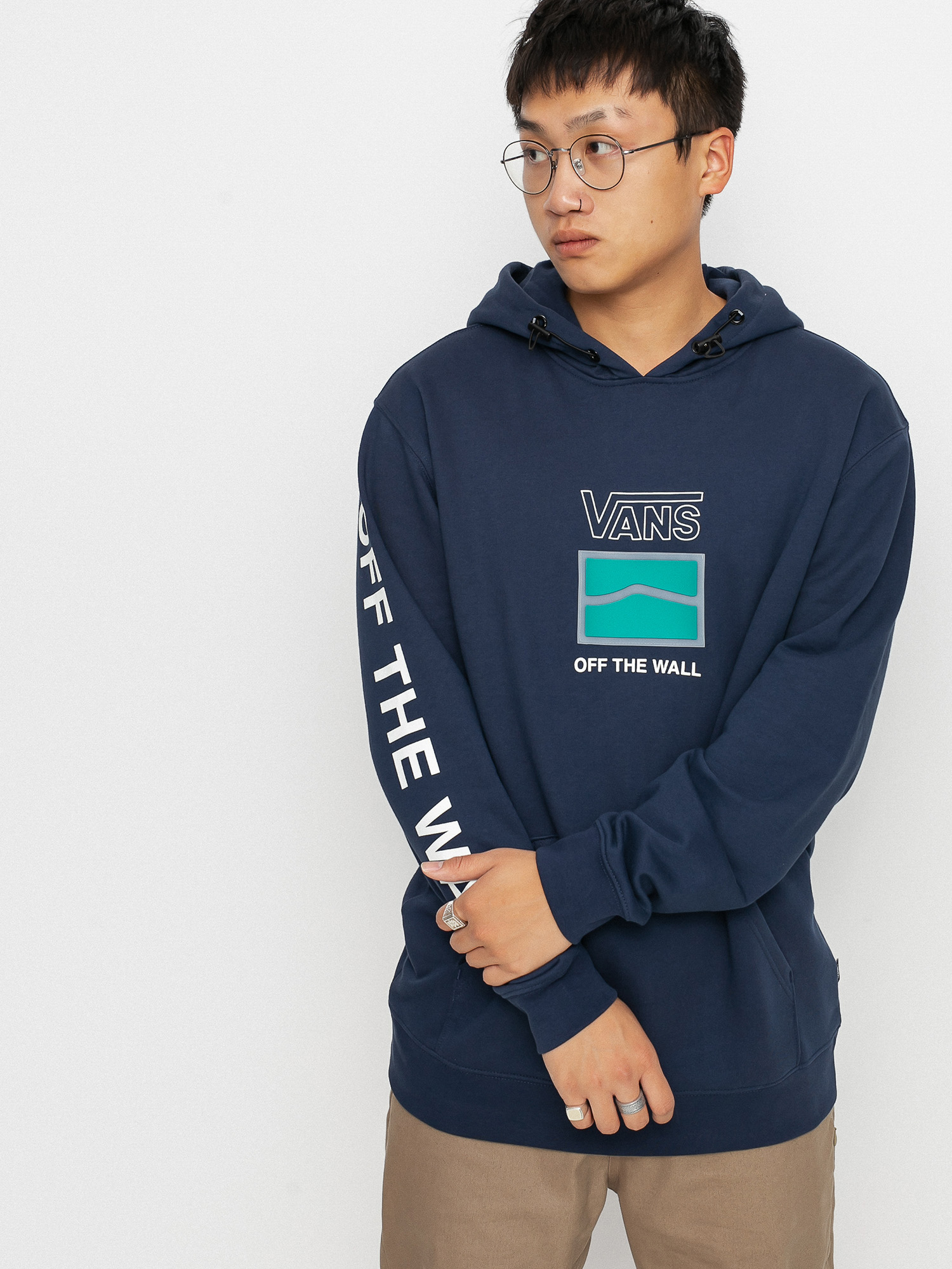 Mikina s kapucí Vans Sequence II HD (dress blues)