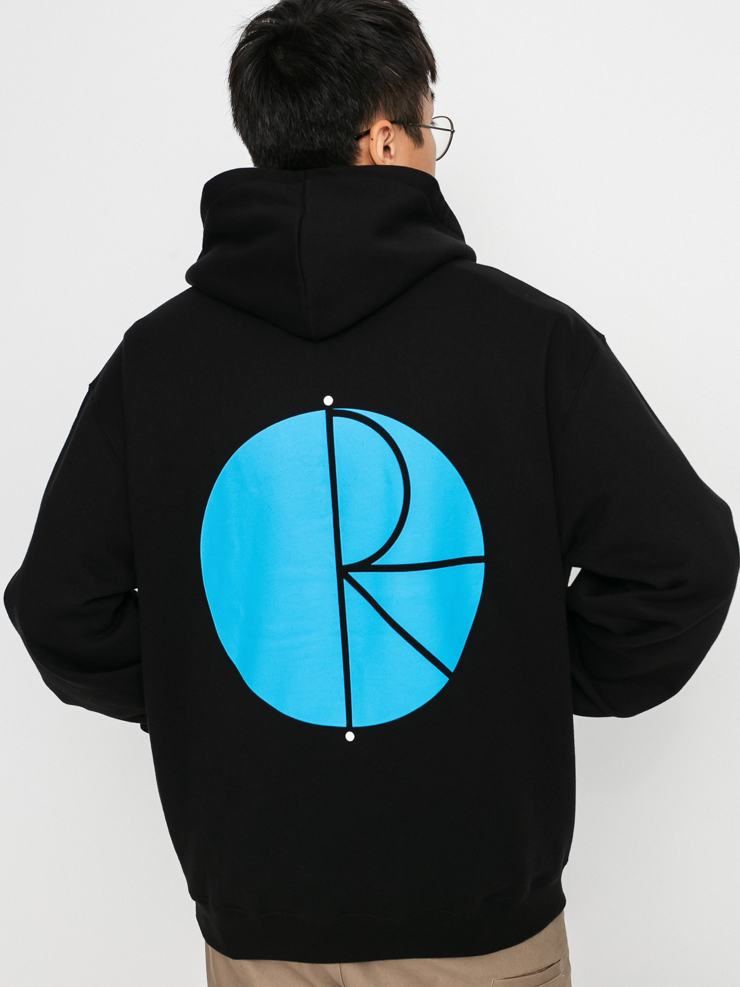 Mikina s kapucí Polar Skate Fill Logo HD (black)