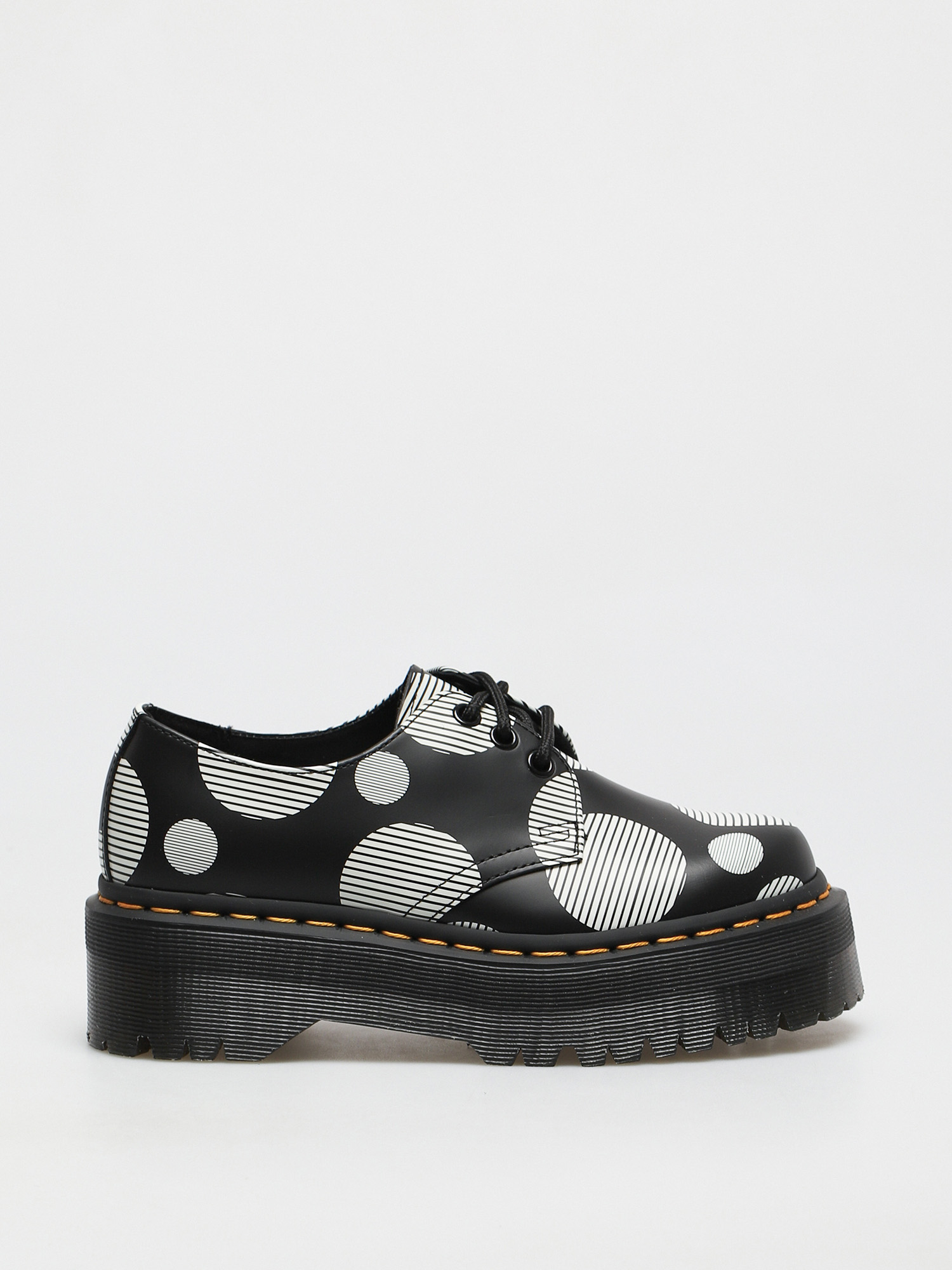 Boty Dr. Martens 1461 Quad Wmn (smooth black polka dot)
