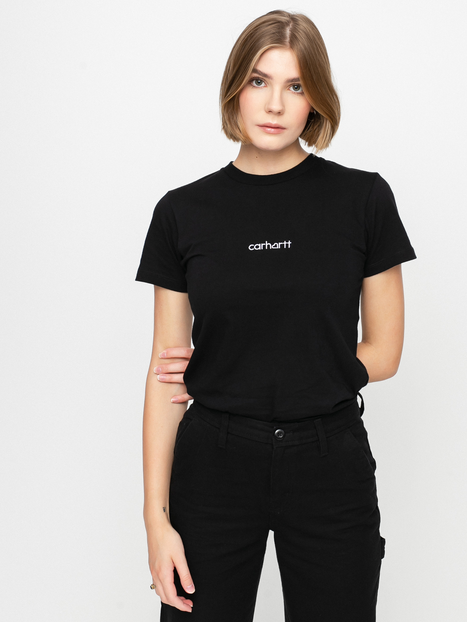 Tričko Carhartt WIP Hartt Script Wmn (black/white)