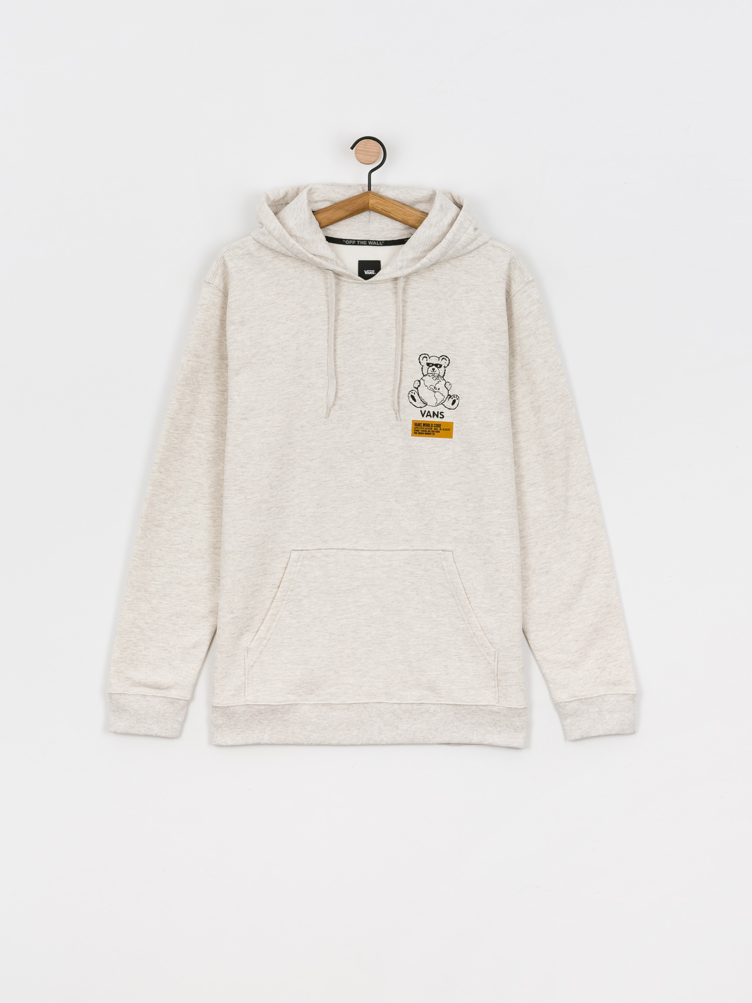Mikina s kapucí Vans World Code HD (oatmeal heather)