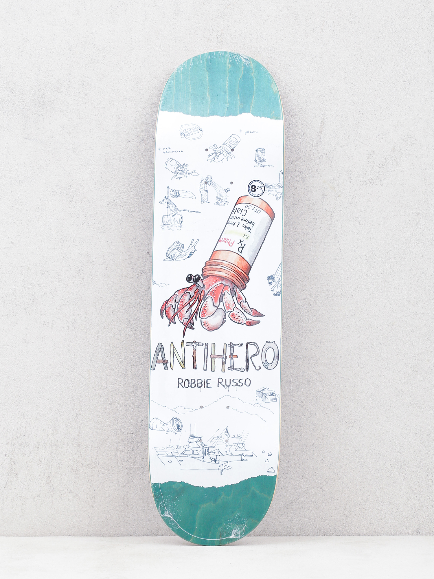 Deska Antihero Russo Recycling (green/white)