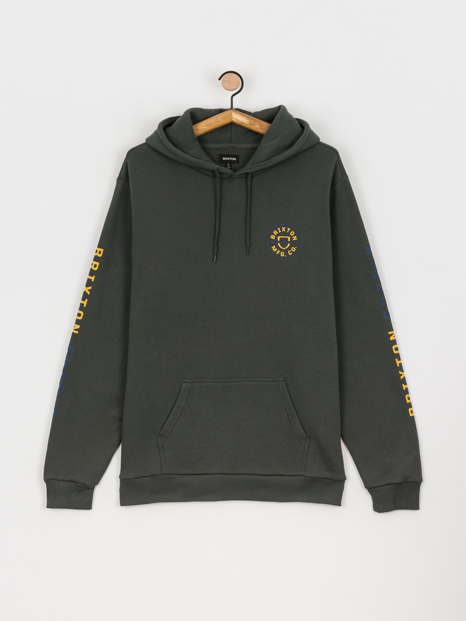 Mikina s kapucí Brixton Crest HD (evergreen)