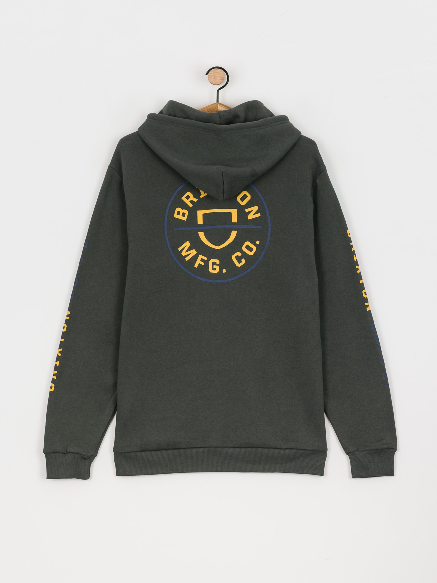 Mikina s kapucí Brixton Crest HD (evergreen)