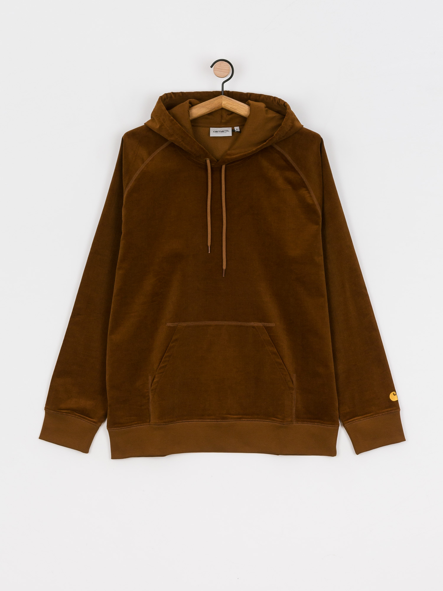 Mikina s kapucí Carhartt WIP Cord HD (tawny/gold)