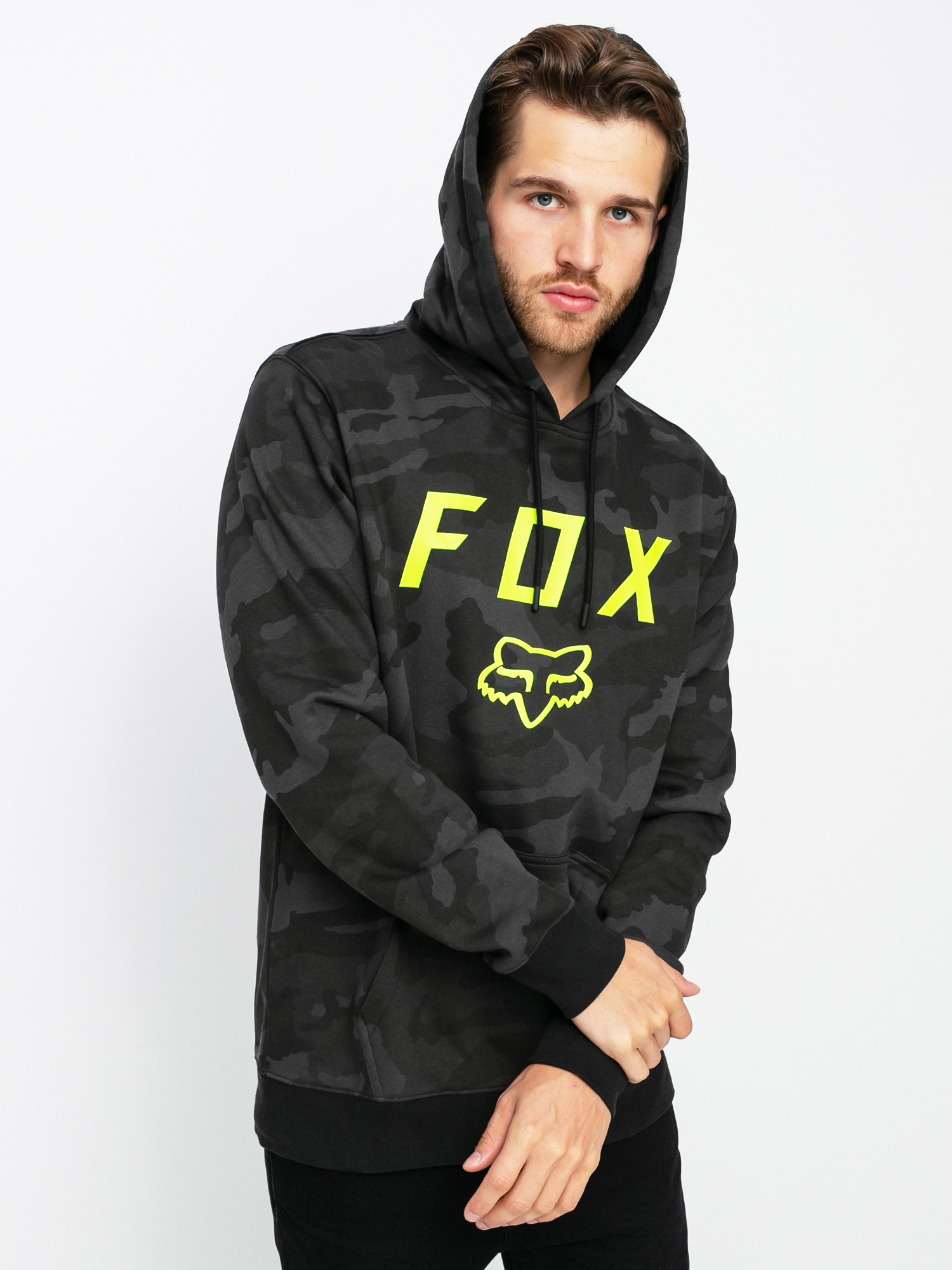 Mikina s kapucí Fox Legacy Moth HD (blk cam)