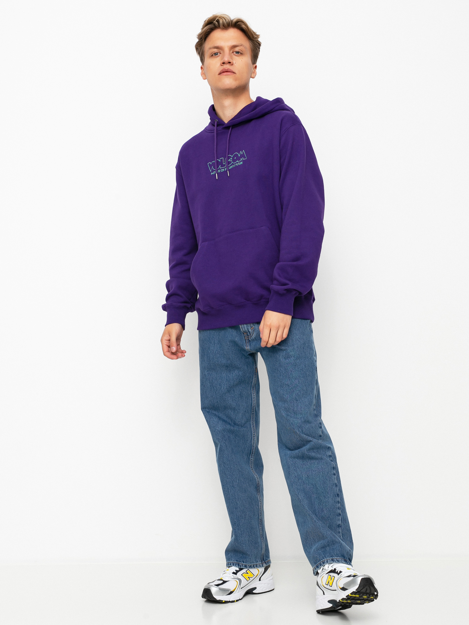 Mikina s kapucí Volcom Fa Max Loeffler HD (violet indigo)