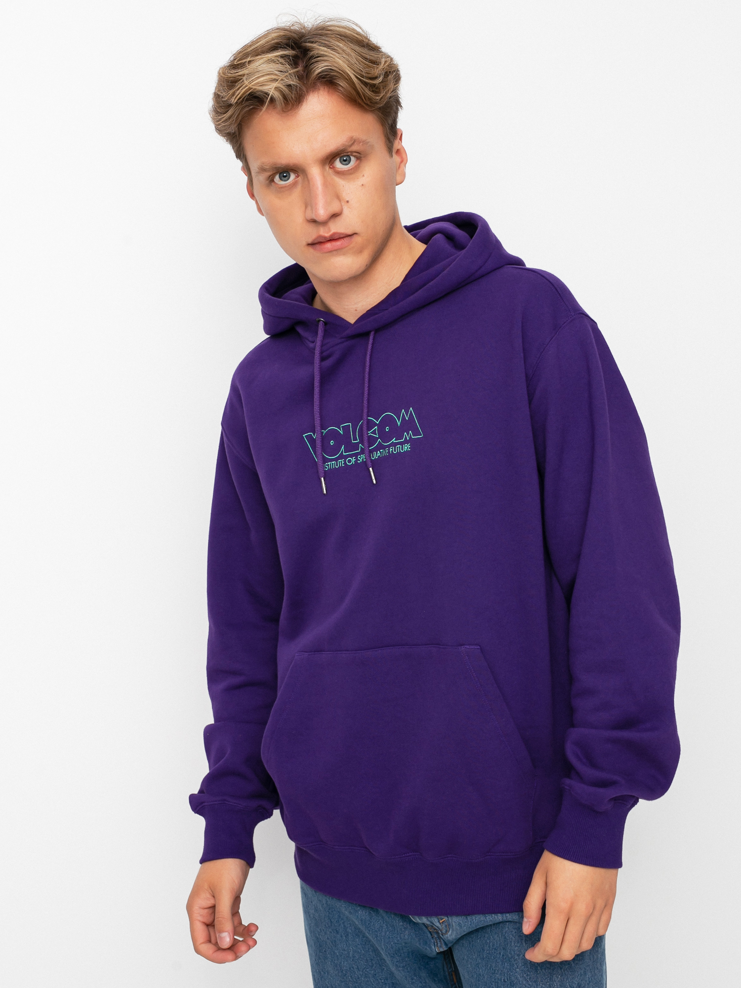 Mikina s kapucí Volcom Fa Max Loeffler HD (violet indigo)