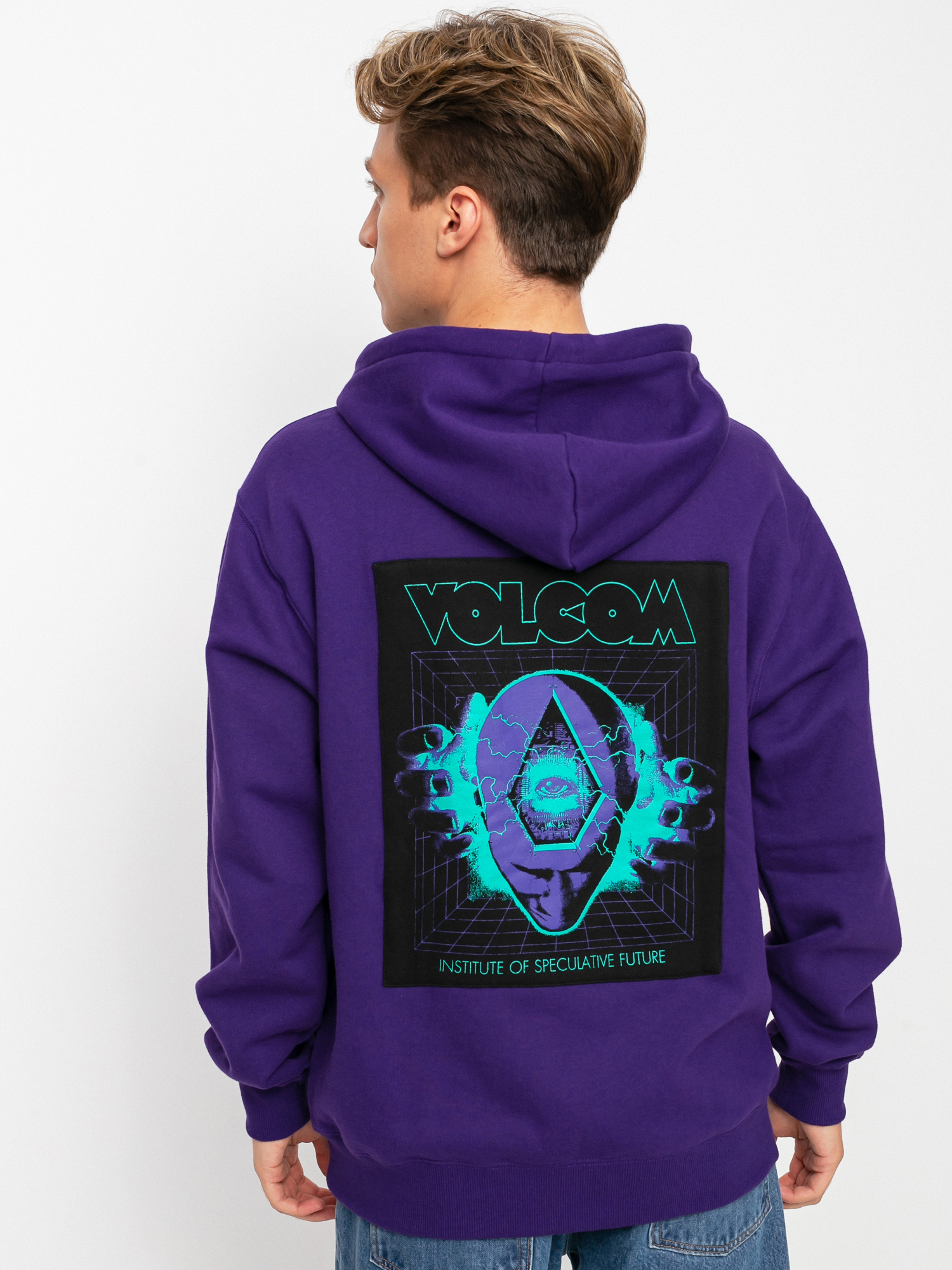 Mikina s kapucí Volcom Fa Max Loeffler HD (violet indigo)