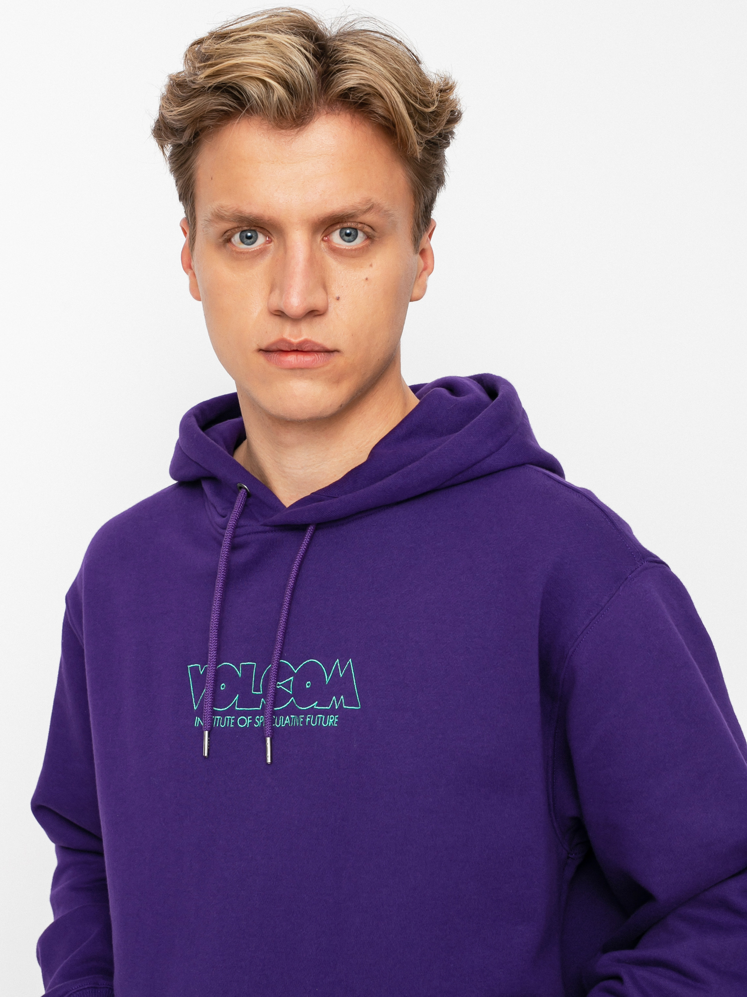 Mikina s kapucí Volcom Fa Max Loeffler HD (violet indigo)