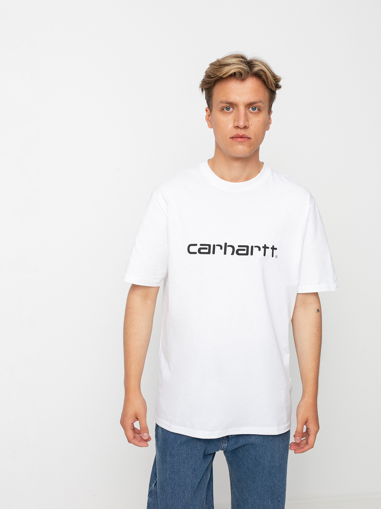 Tričko Carhartt WIP Script (white/black)