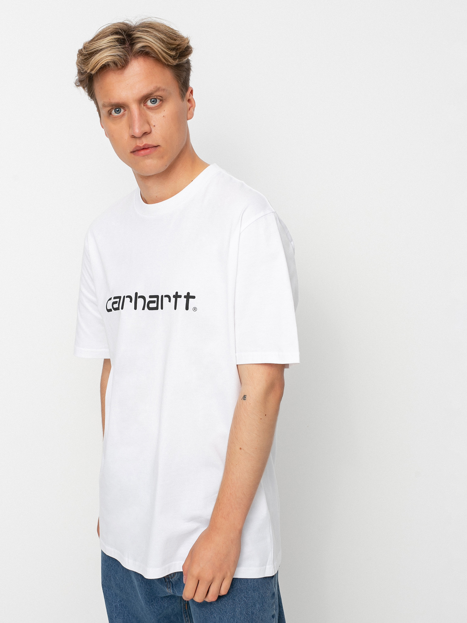 Tričko Carhartt WIP Script (white/black)