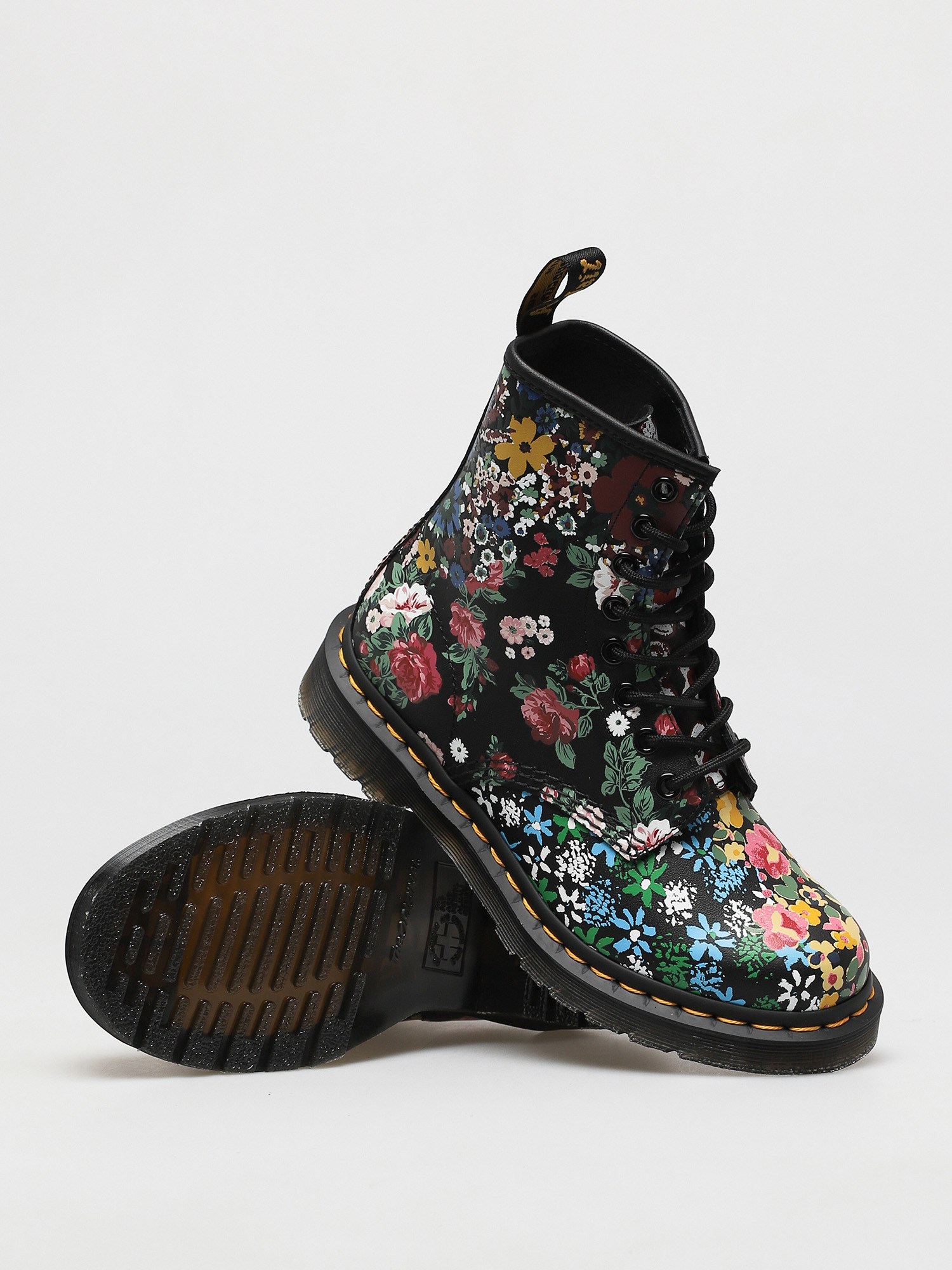 Boty Dr. Martens 1460 Pascal Wmn (floral mash up white/black)