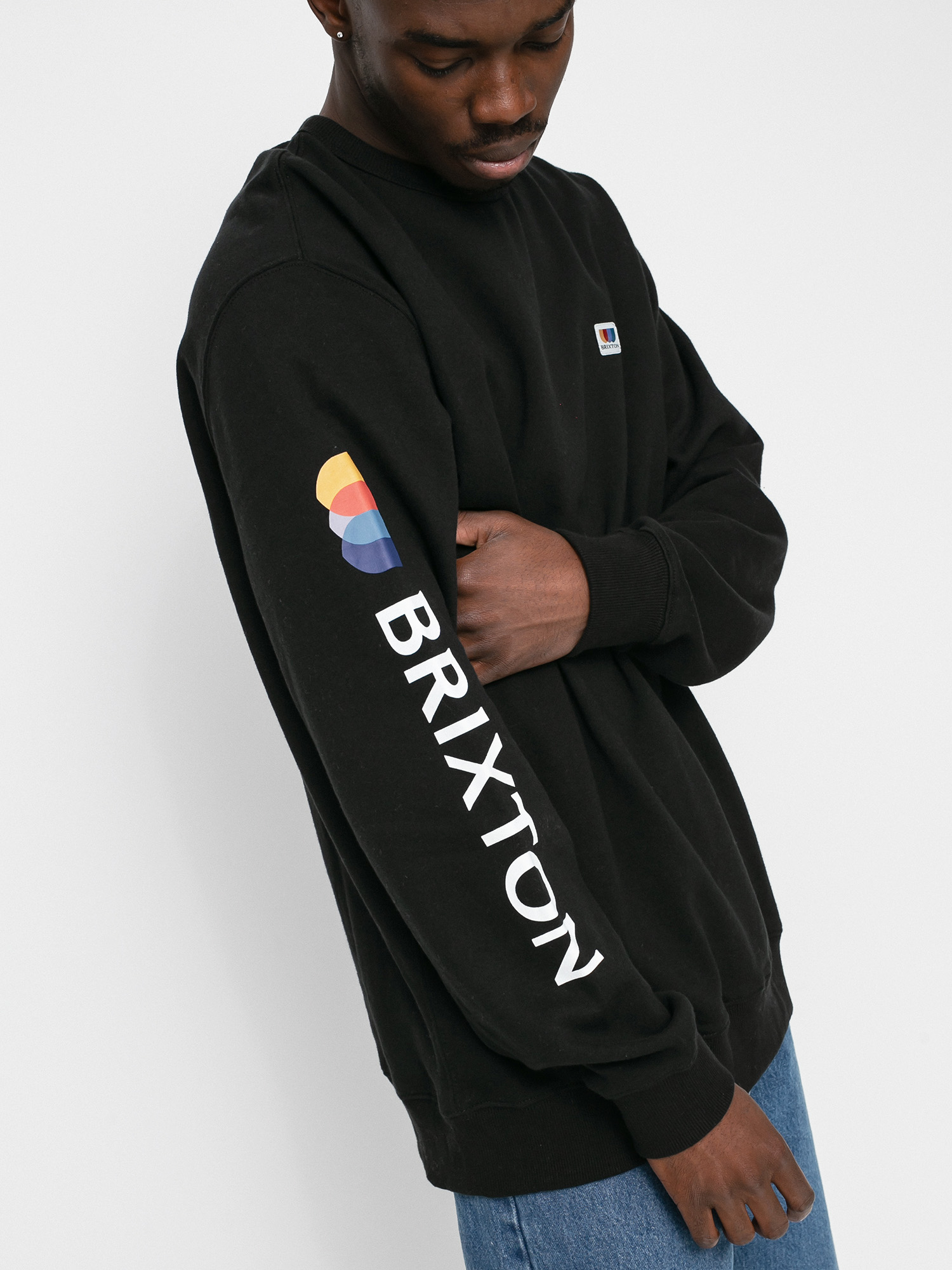 Mikina Brixton Alton Crew (black)
