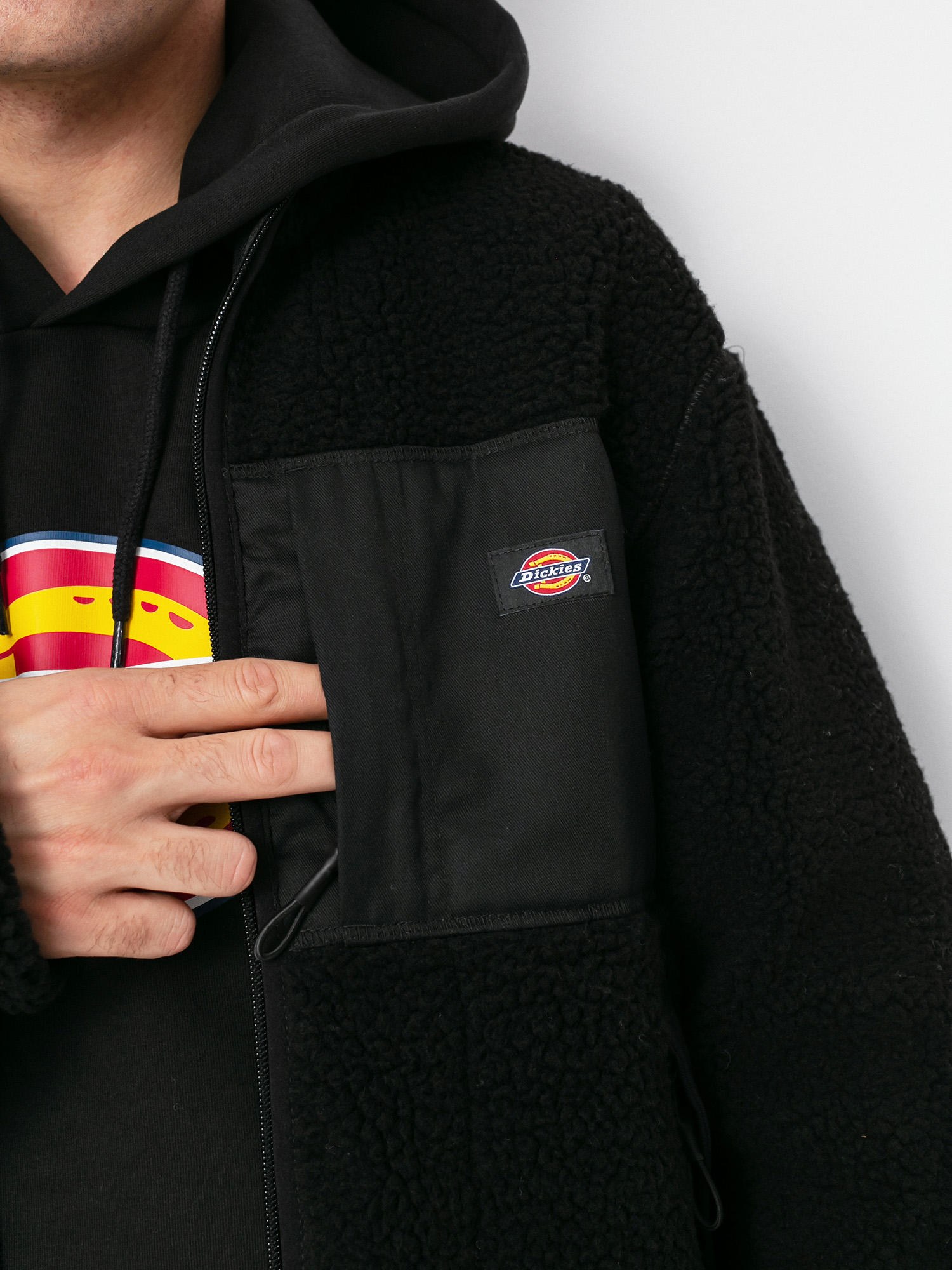 Pánský Fleecová mikina Dickies Red Chute Sherpa (black)