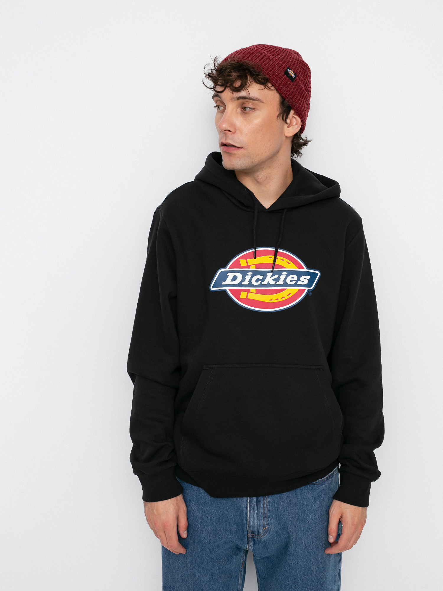 Mikina s kapucí Dickies Icon Logo HD (black)