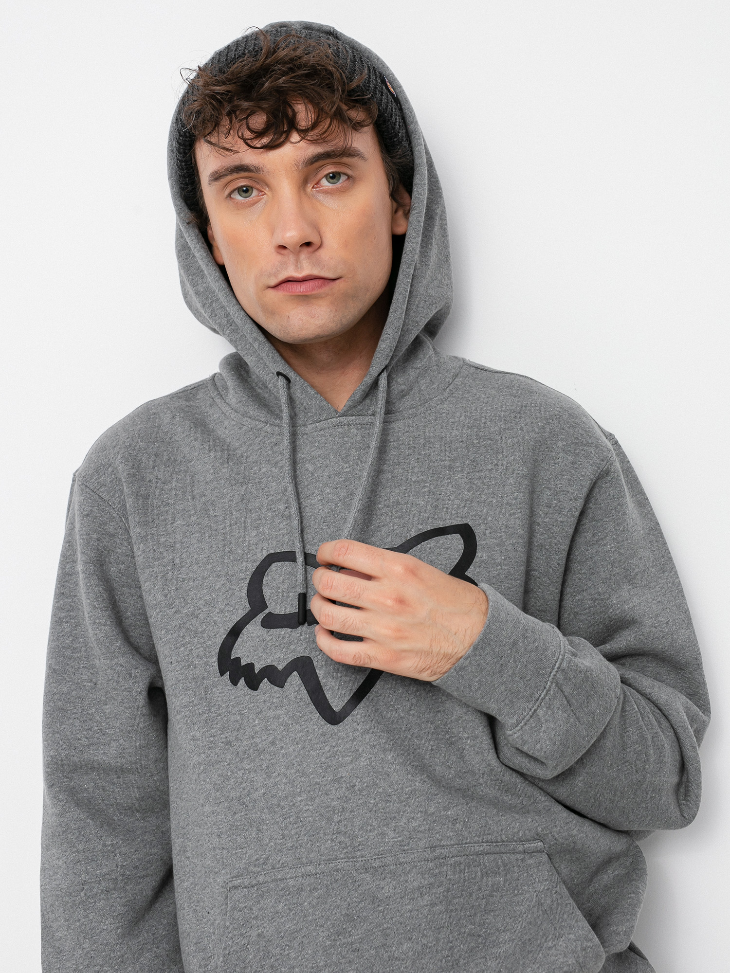 Mikina s kapucí Fox Legacy Fox Head HD (heather graphite)