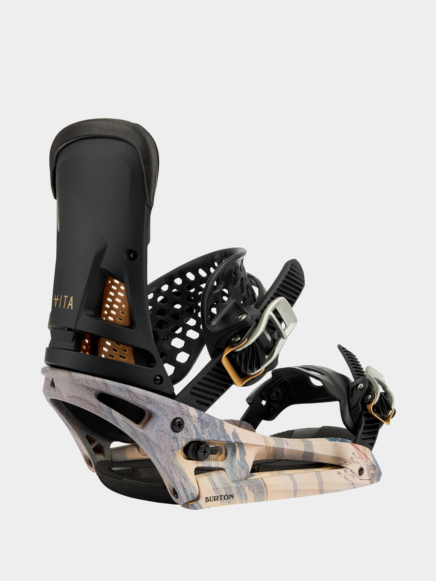 Snowboardová vázání Burton Malavita Est (dark gray/print)